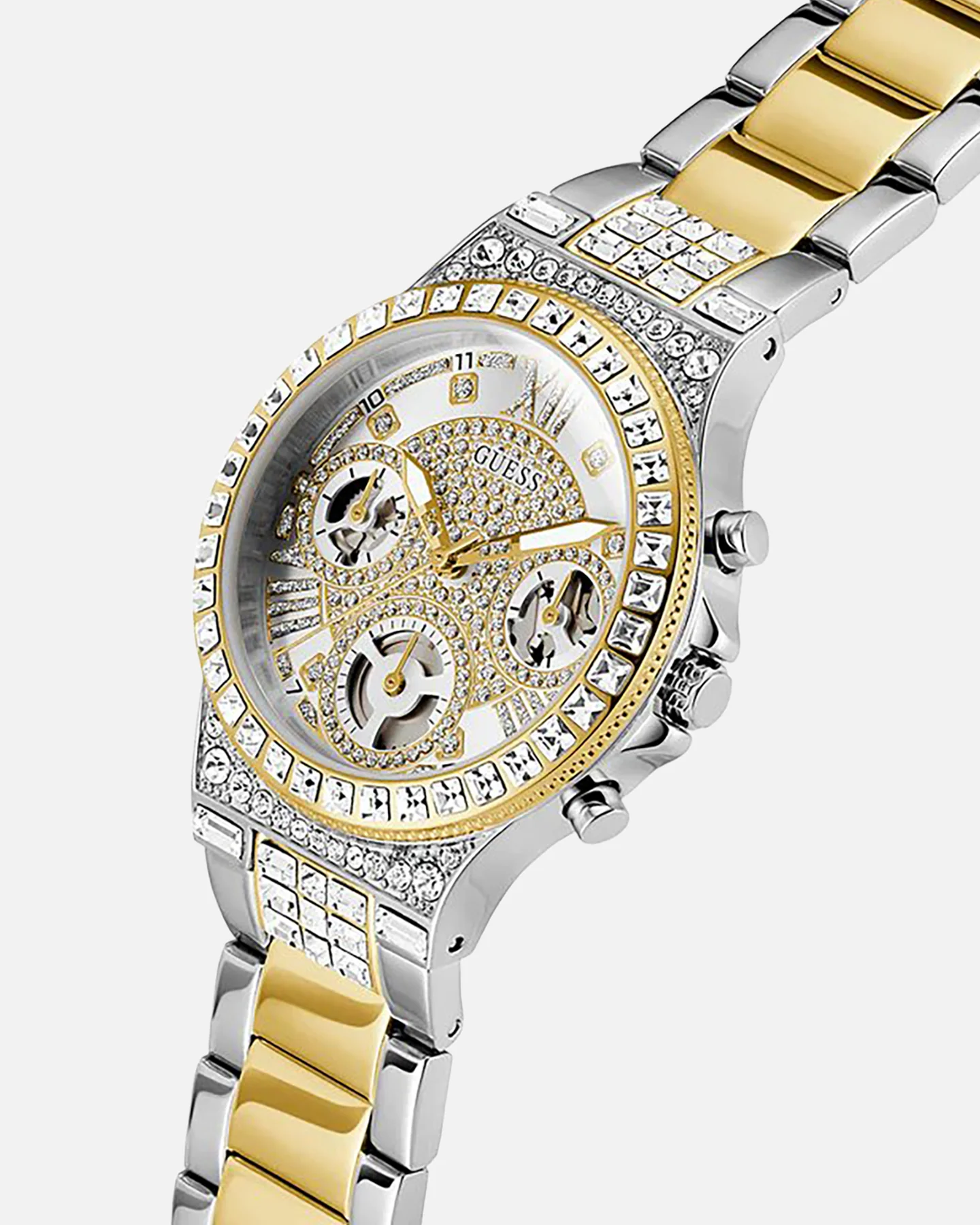 Guess Mainline Moonlight Two Tone Bracelet Watch White - Image 2
