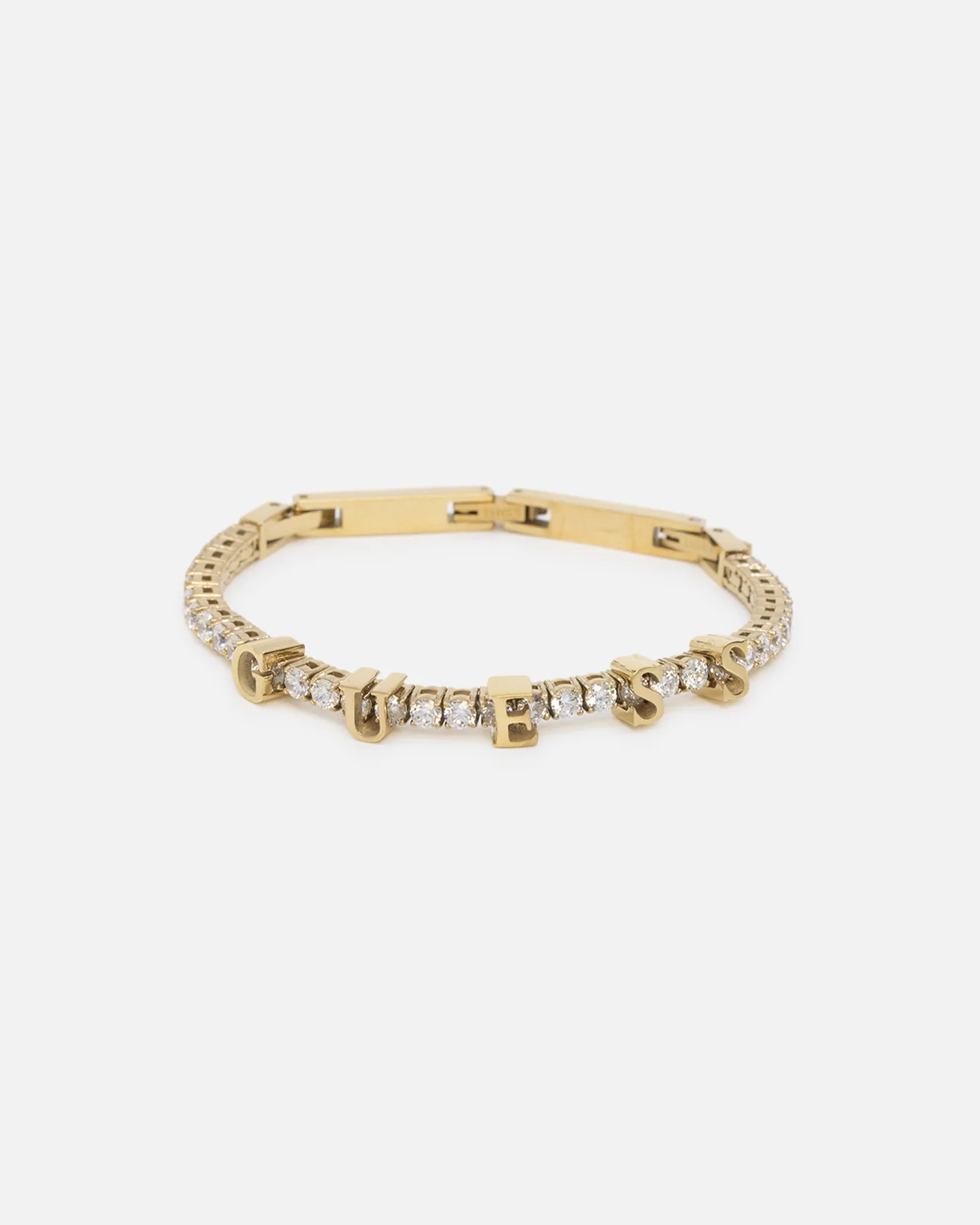 Guess Mainline Women's Arm Party Guess Tennis Bracelet Yellow Gold - Image 2