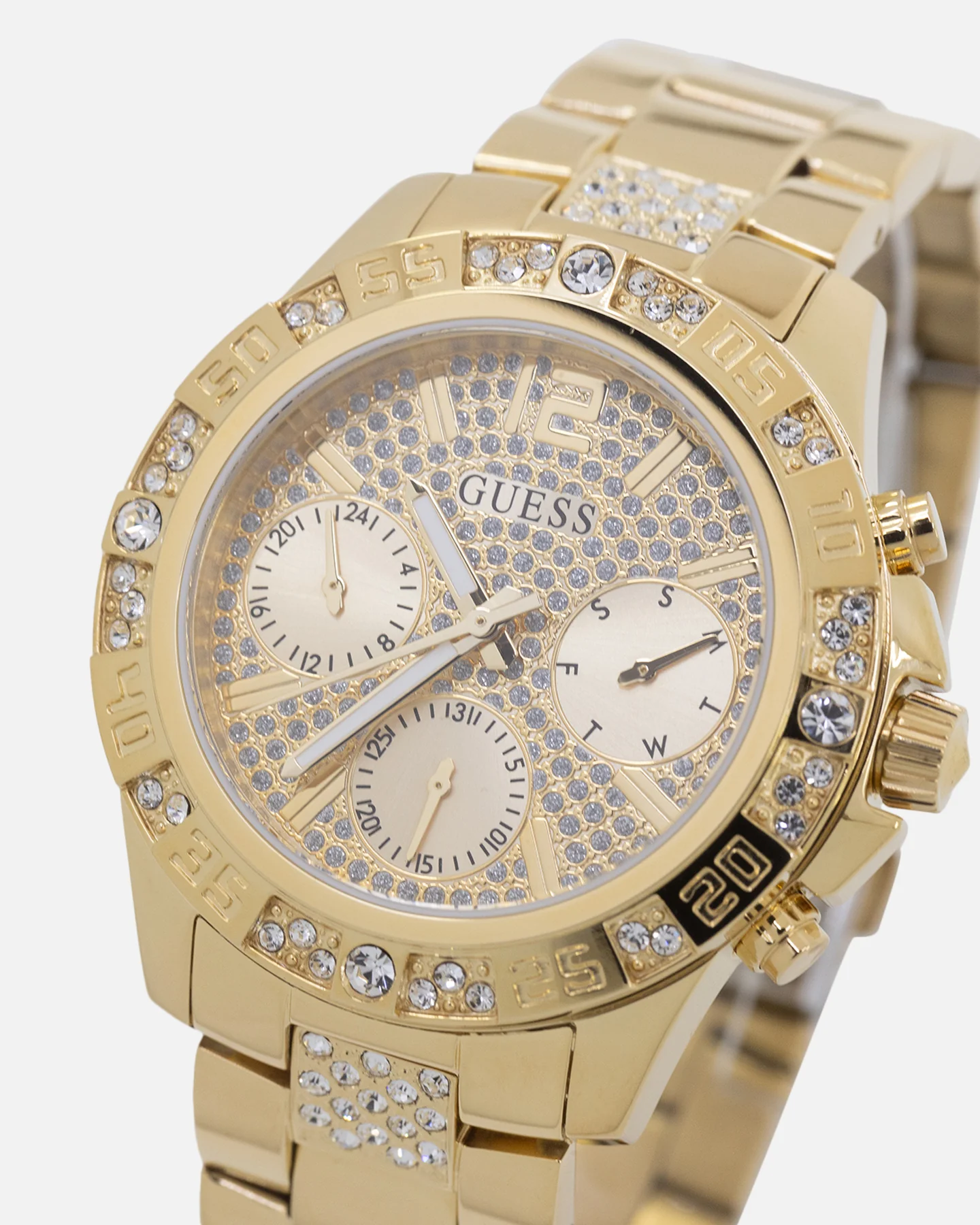 Guess Mainline Women's Majesty Crystal '40th Anniversary' Watch Gold - Image 3