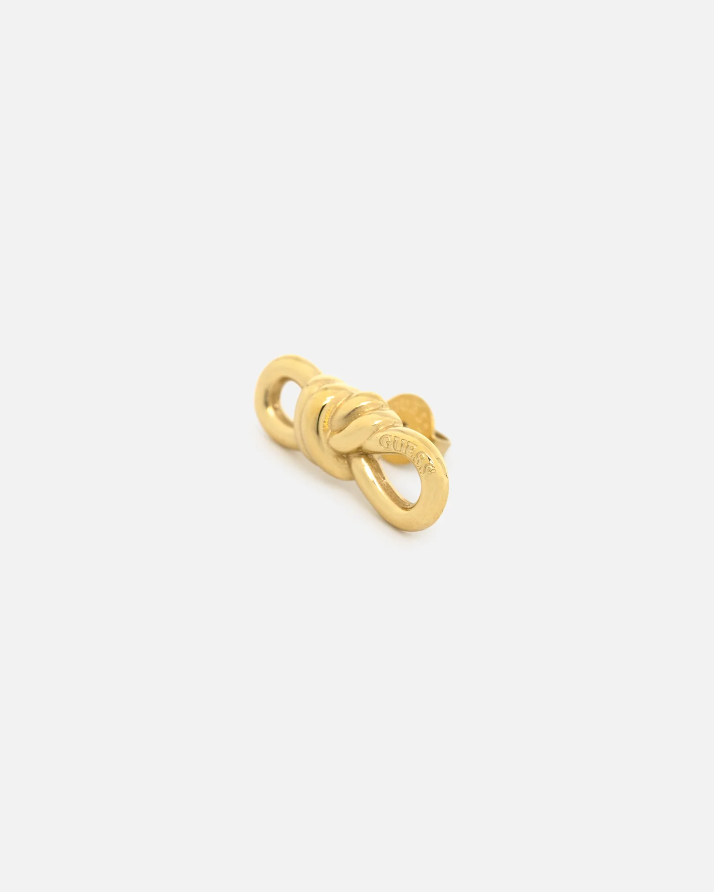Guess Mainline Women's Modern Love 20mm Knot Stud Earrings Yellow Gold - Image 5