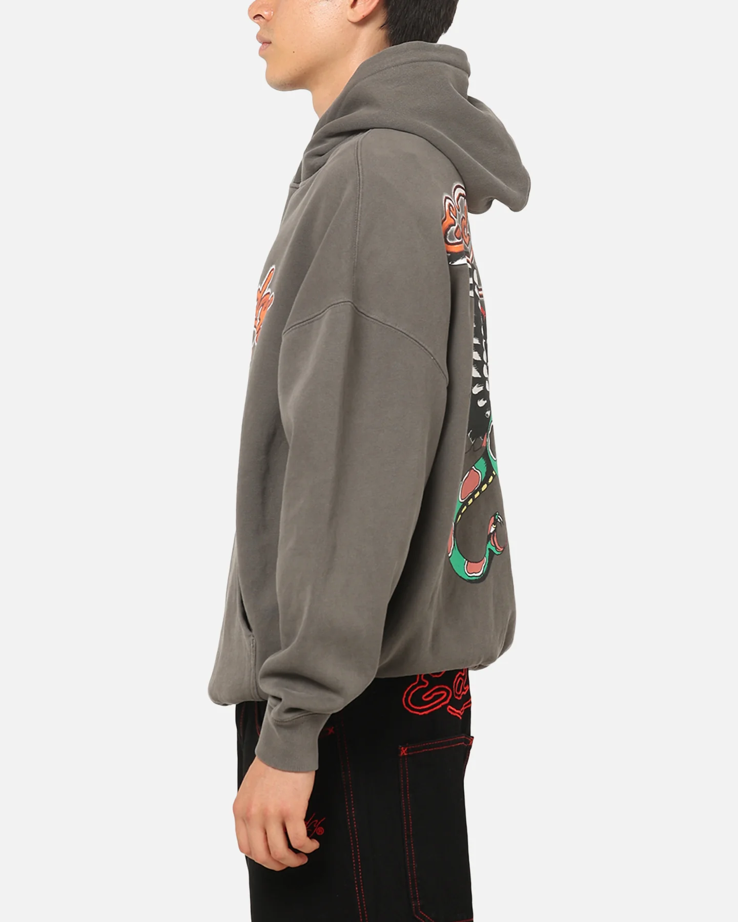 Ed Hardy Happy Motors Hoodie Washed Charcoal - Image 6