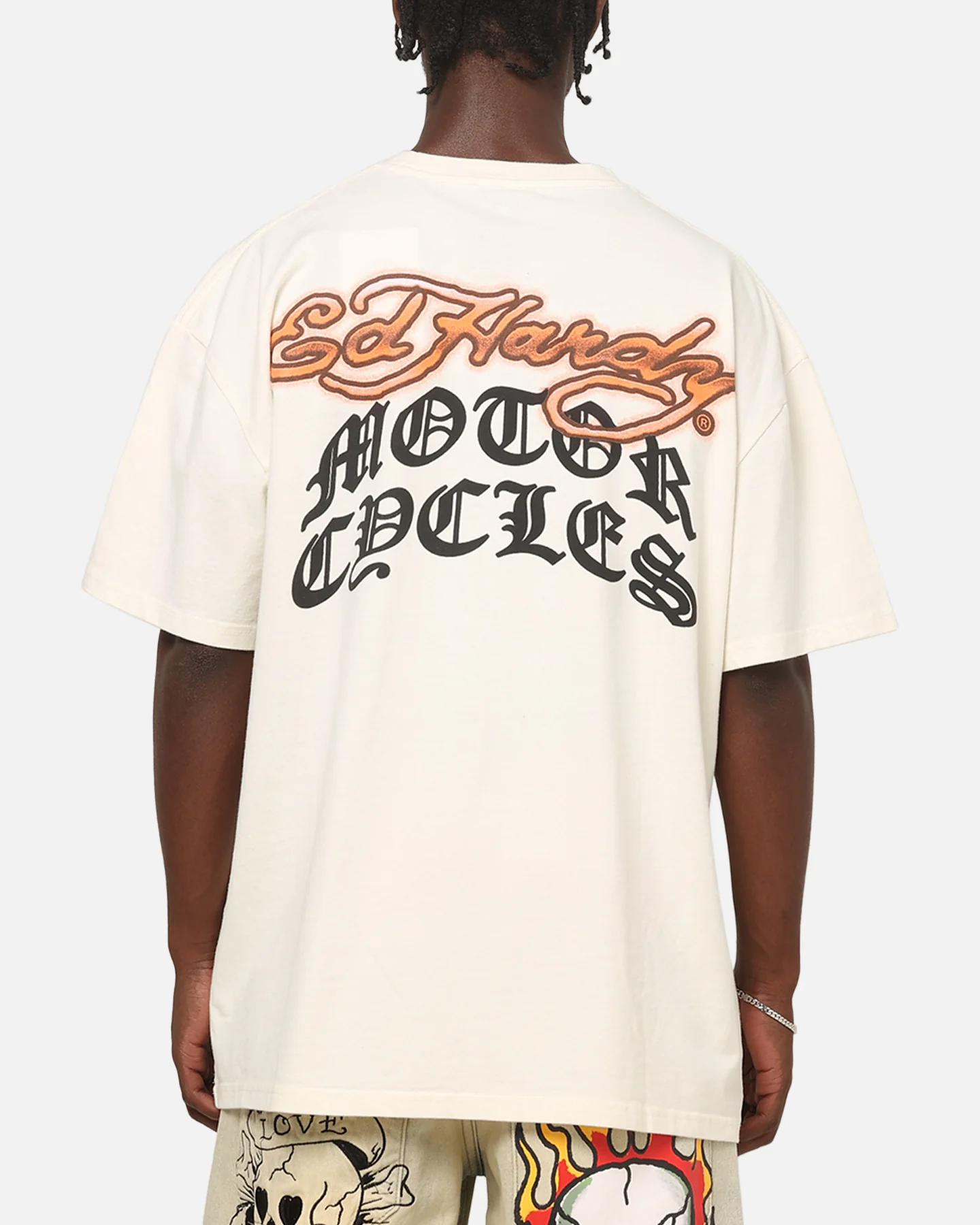 Ed Hardy Hardy Motors T-Shirt Off White - Image 2