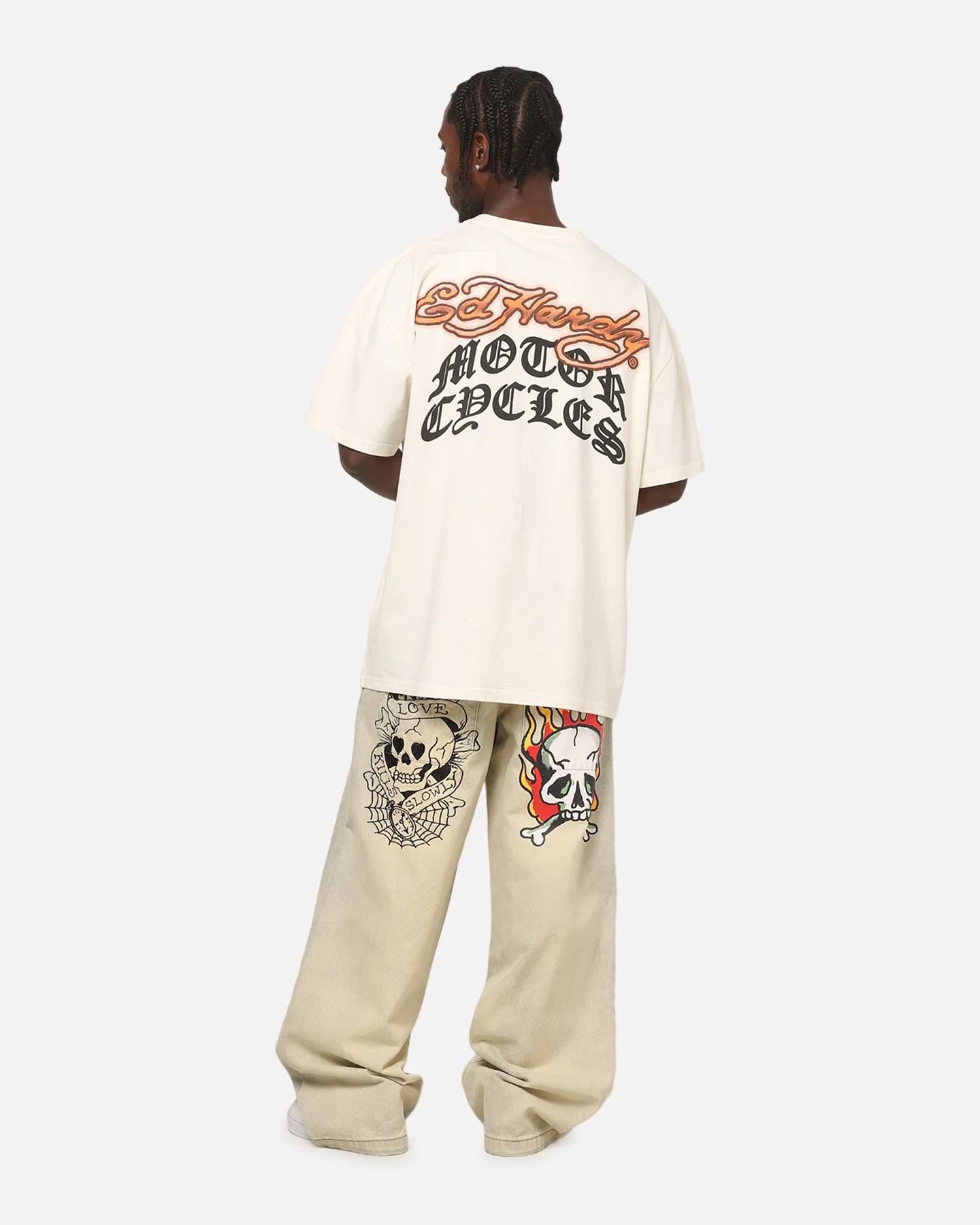 Ed Hardy Hardy Motors T-Shirt Off White - Image 4
