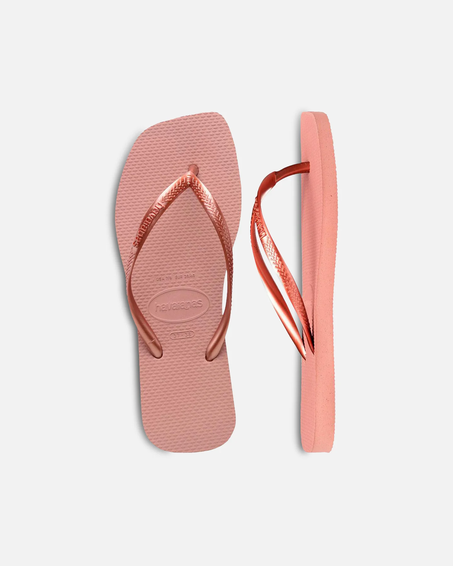 Havaianas Women's Slim Square Thongs Rose - Image 4