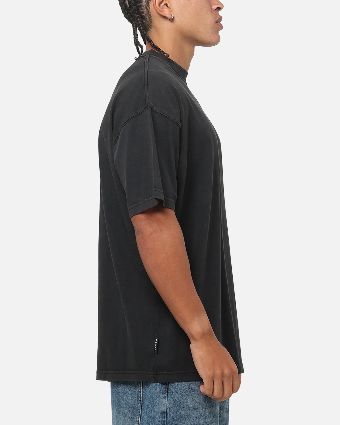 Saint Morta Heritage V2 Boxy T-Shirt Washed Black - Image 4