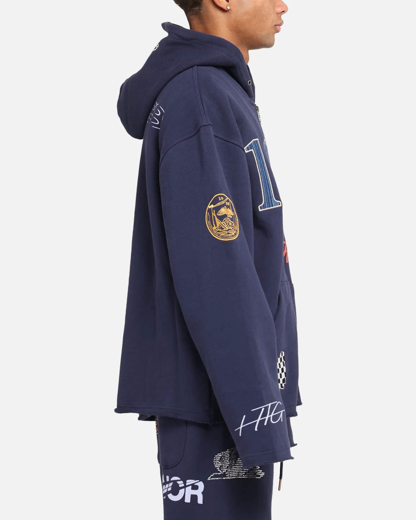 Honor The Gift 1988 Full Zip Hoodie Navy - Image 5