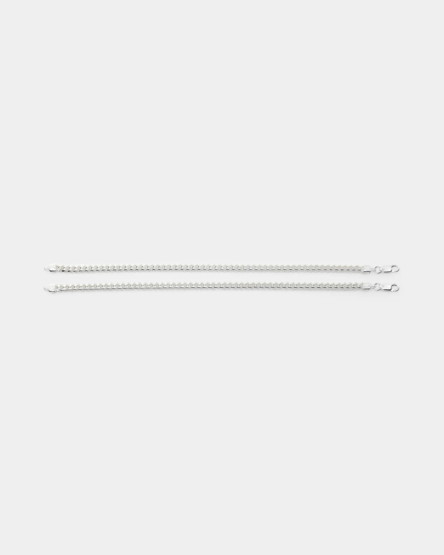 House Of Auric 5mm Cuban Bracelet Set Sterling Silver - Image 3