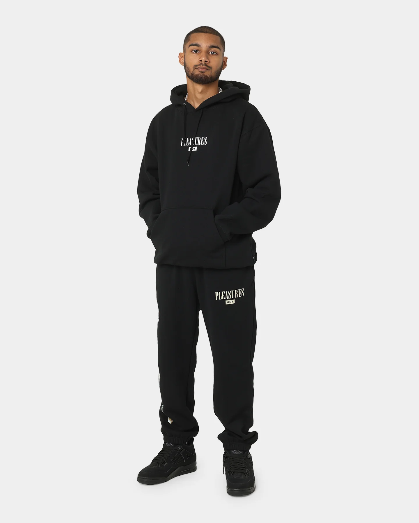 HUF X Pleasures Beetle Pullover Hoodie Black - Image 2