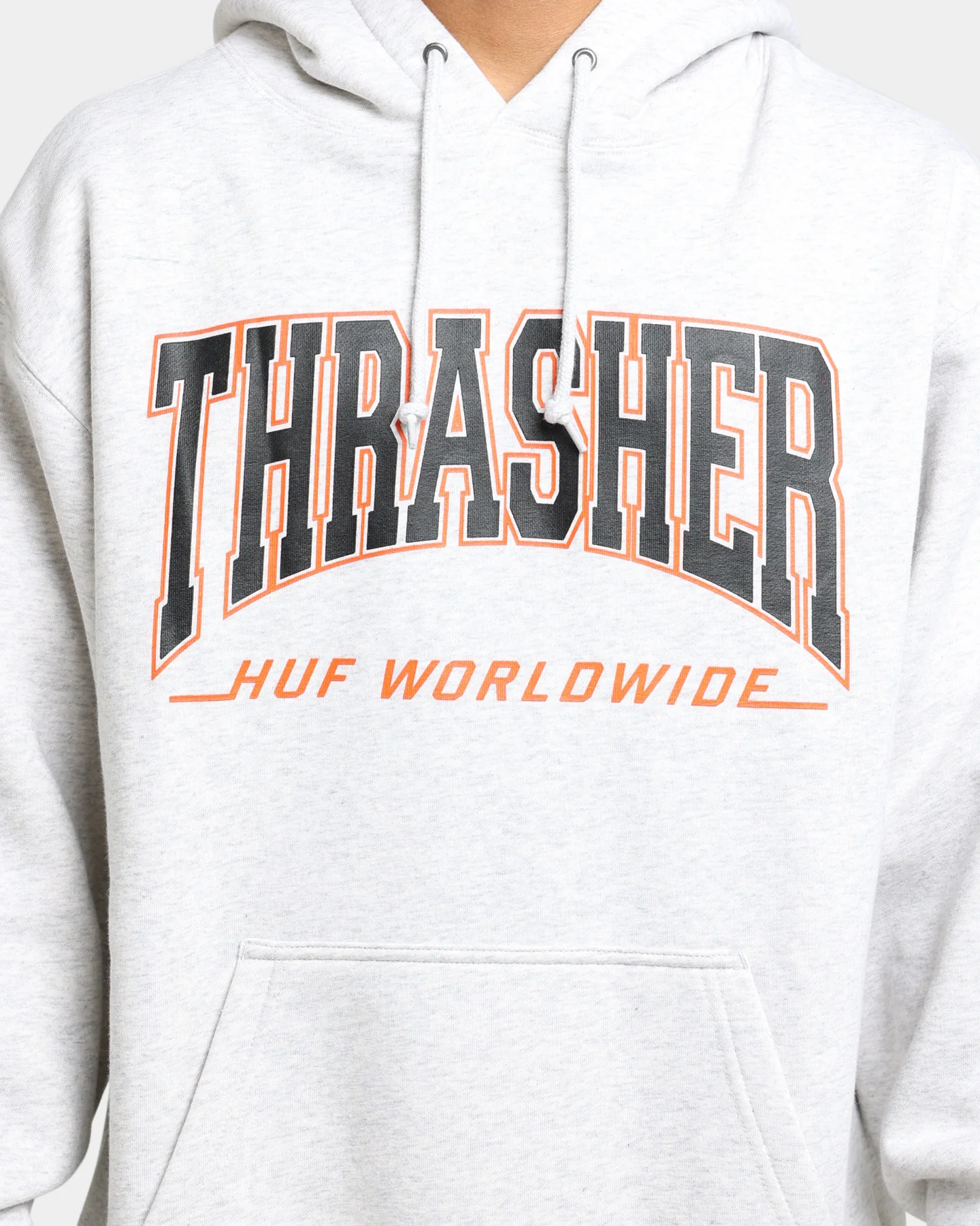 HUF X Thrasher Bayview Pullover Hoodie Athletic Heather - Image 3