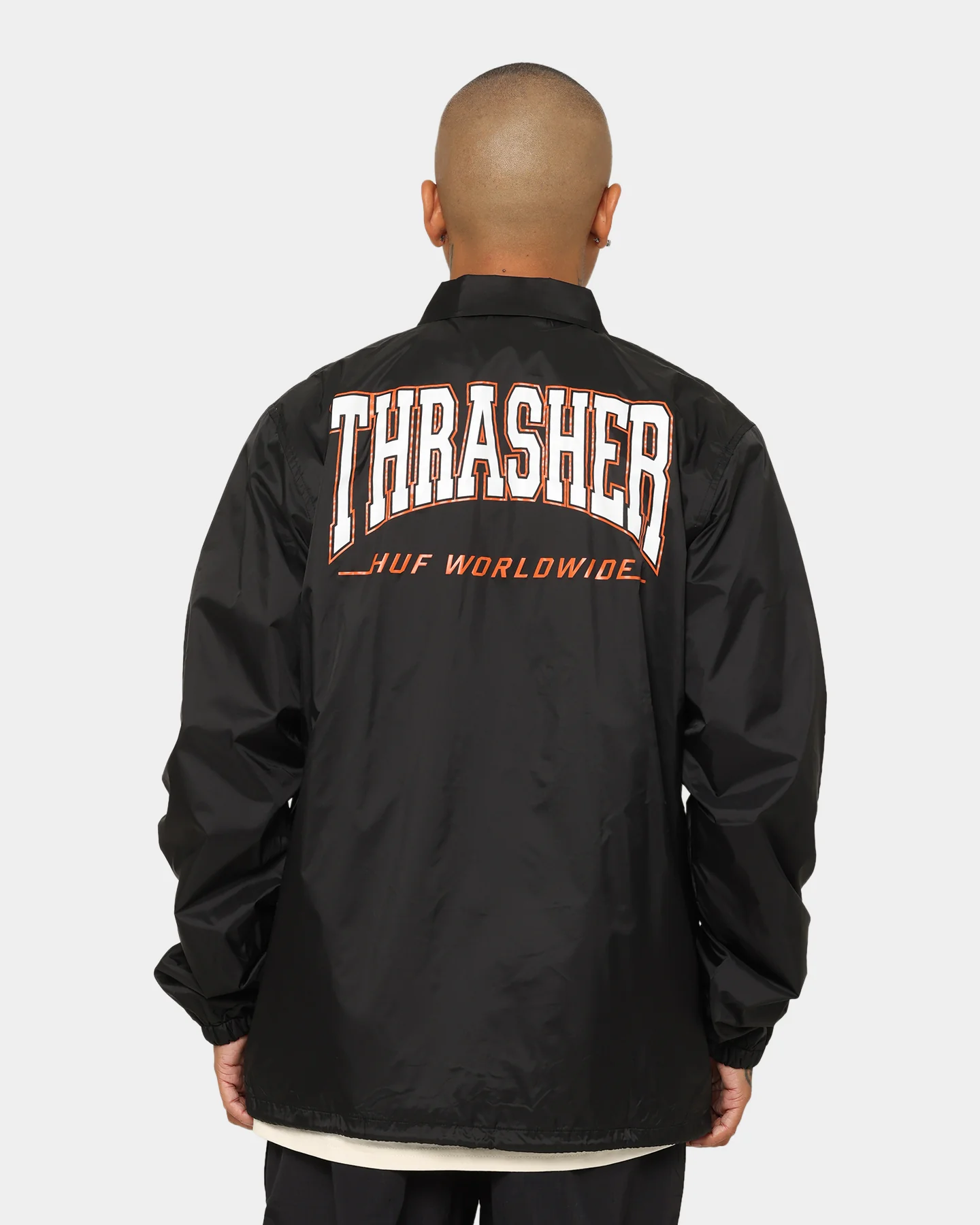 HUF X Thrasher Split Coaches Jacket Black - Image 2