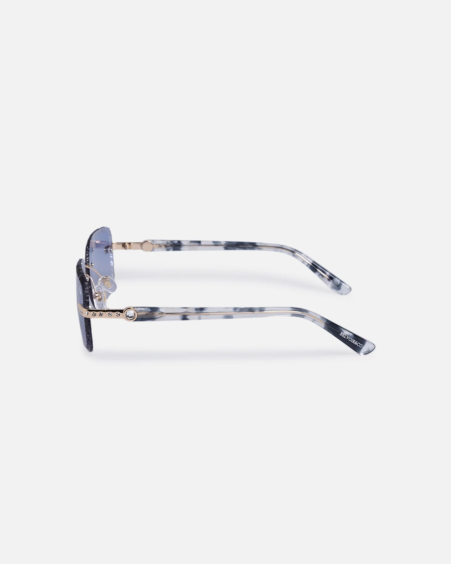 Belvoir & Co Hustler Sunglasses White/Blue - Image 4