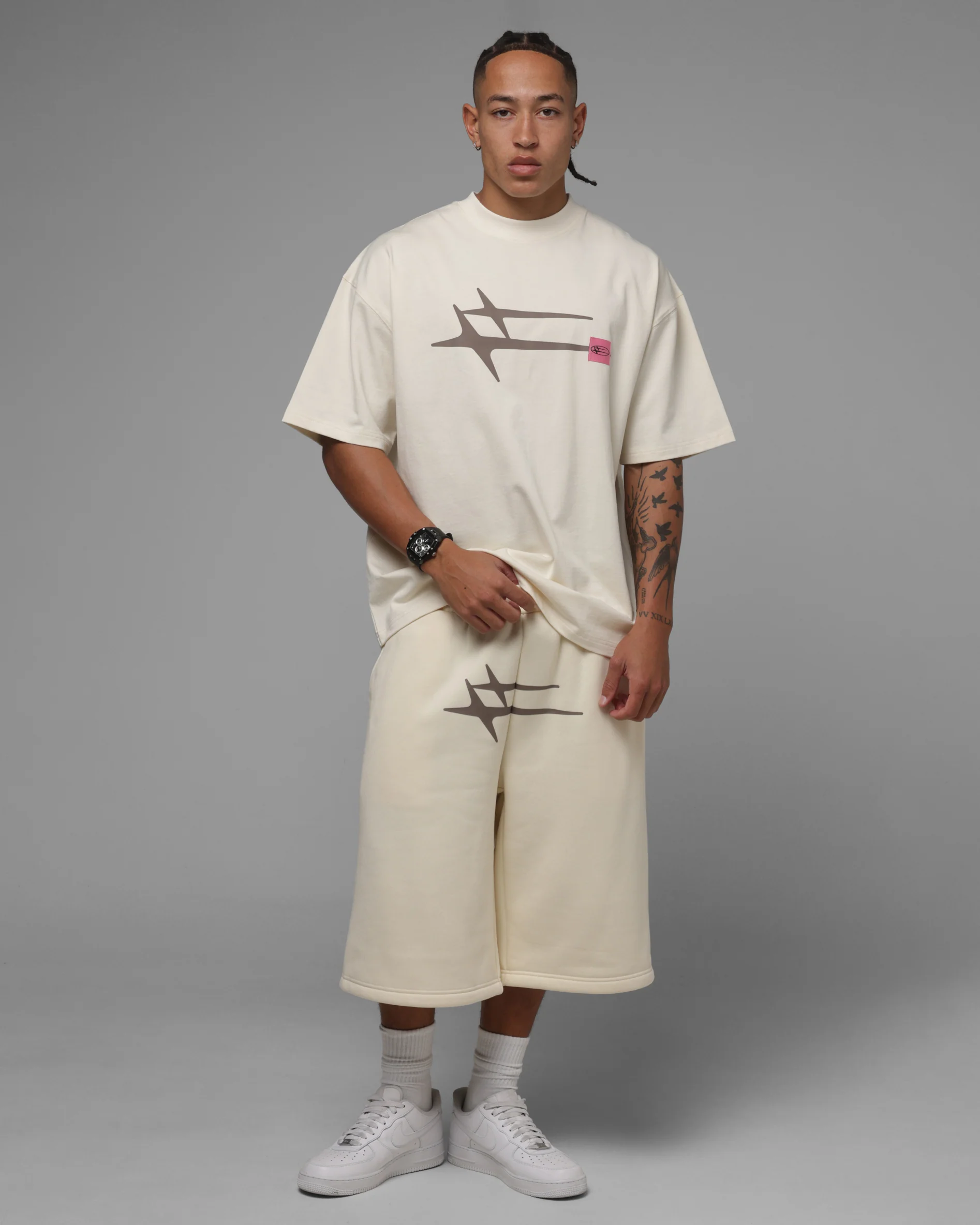 Loiter Hybrid Premium T-Shirt Beige - Image 2