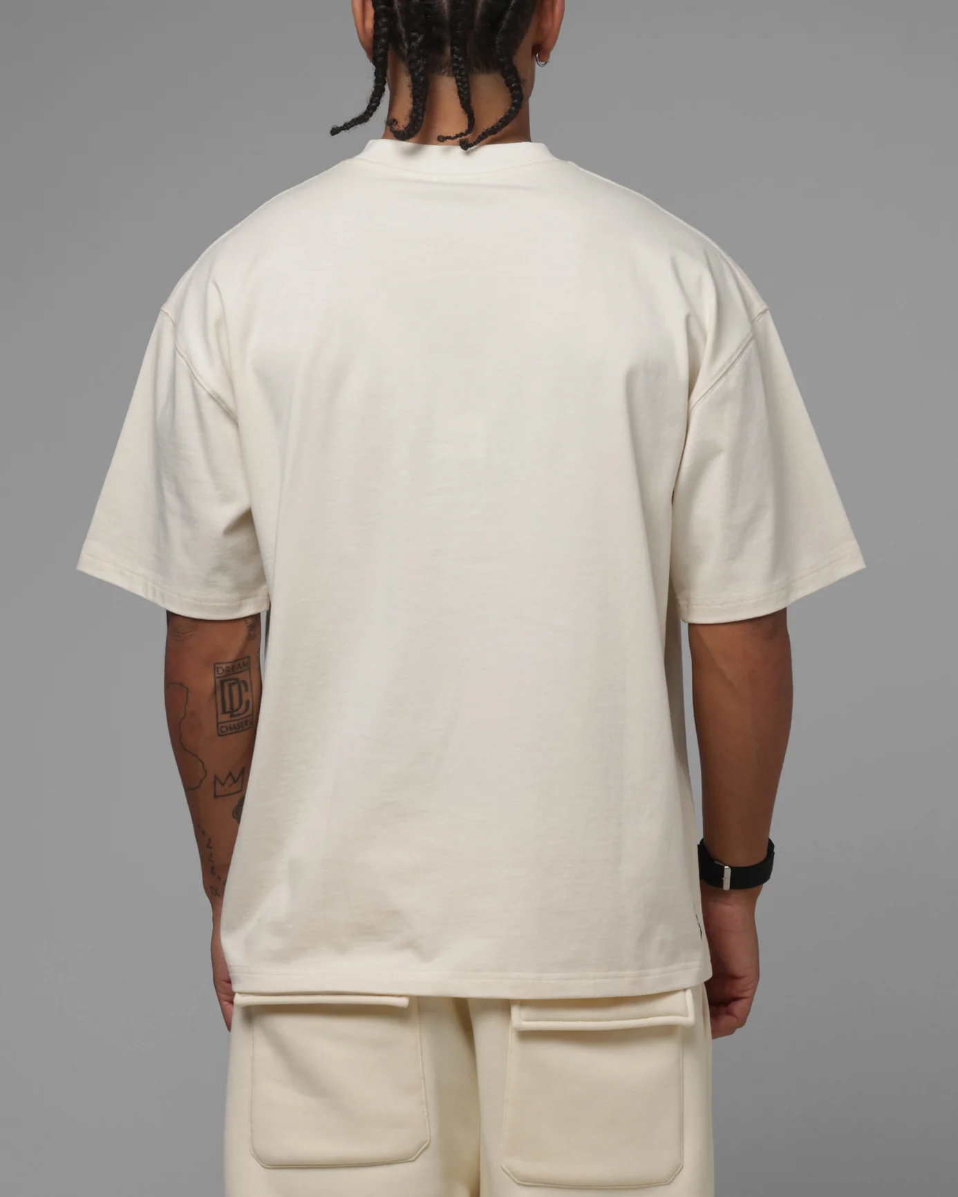 Loiter Hybrid Premium T-Shirt Beige - Image 3