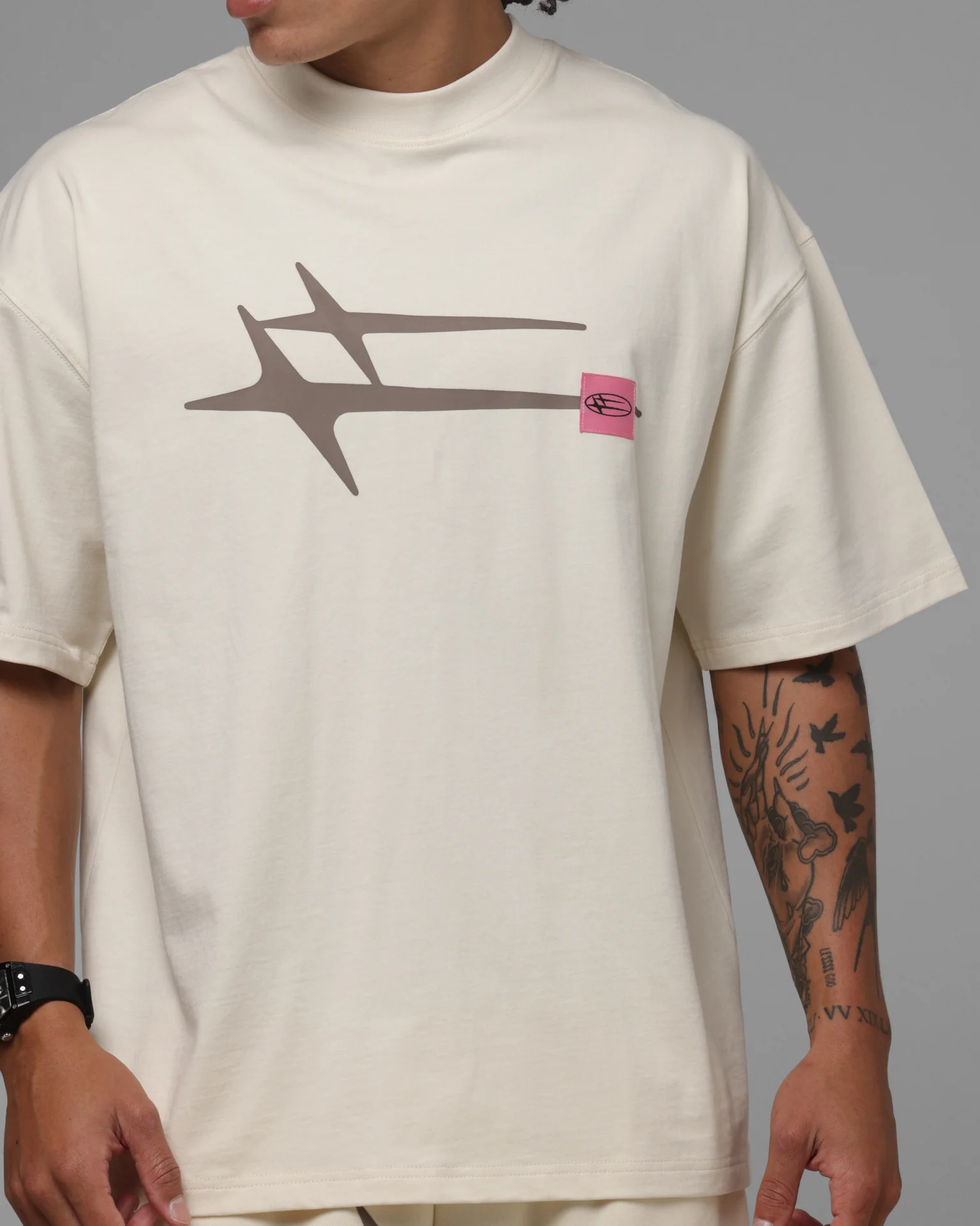 Loiter Hybrid Premium T-Shirt Beige - Image 6