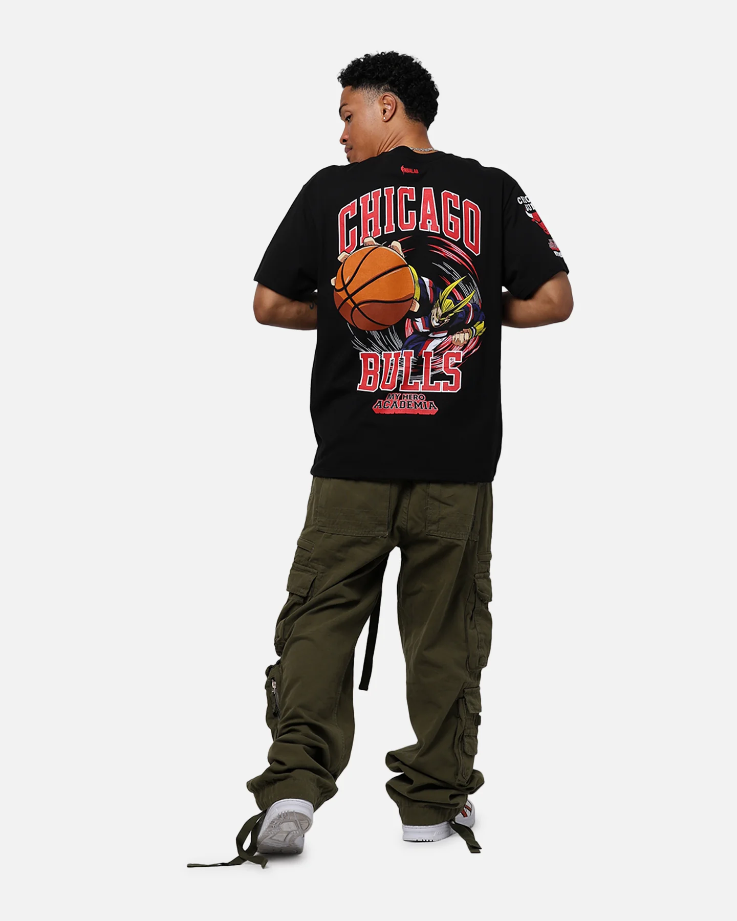 Hyperfly X My Hero Academia V NBA Chicago Bulls T-Shirt Black - Image 3