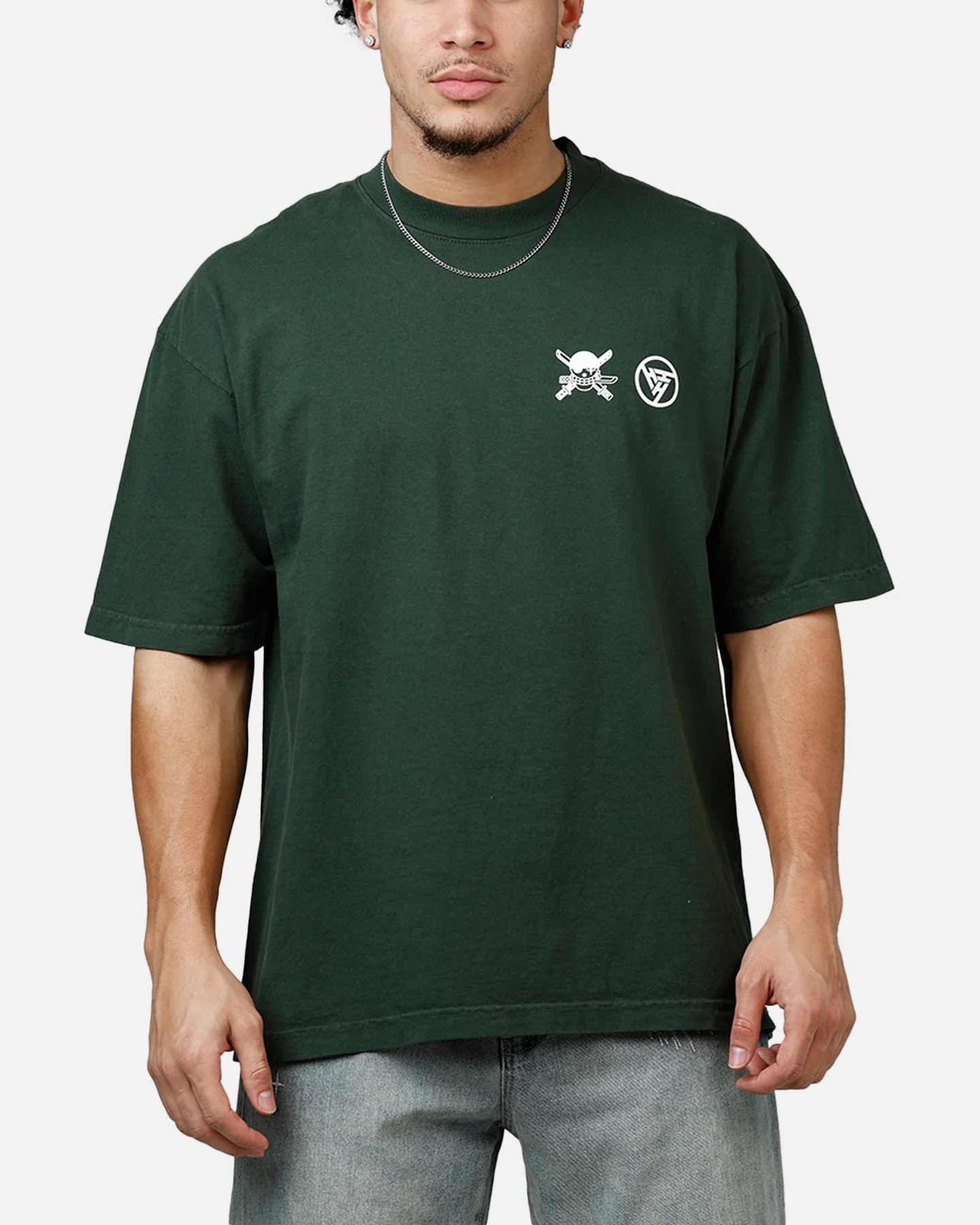 Hypland X One Piece Zoro Flame T-Shirt Green - Image 2
