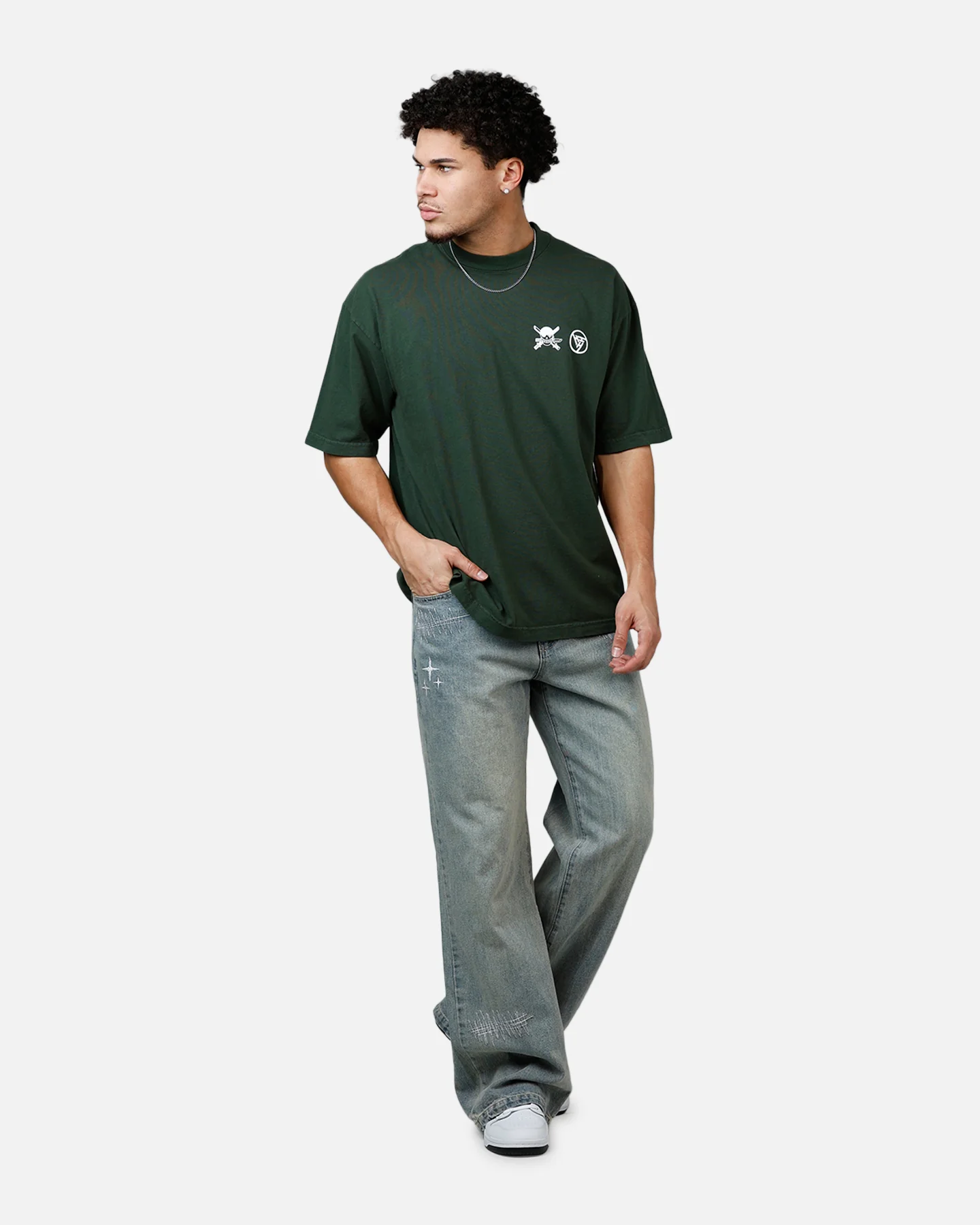 Hypland X One Piece Zoro Flame T-Shirt Green - Image 3