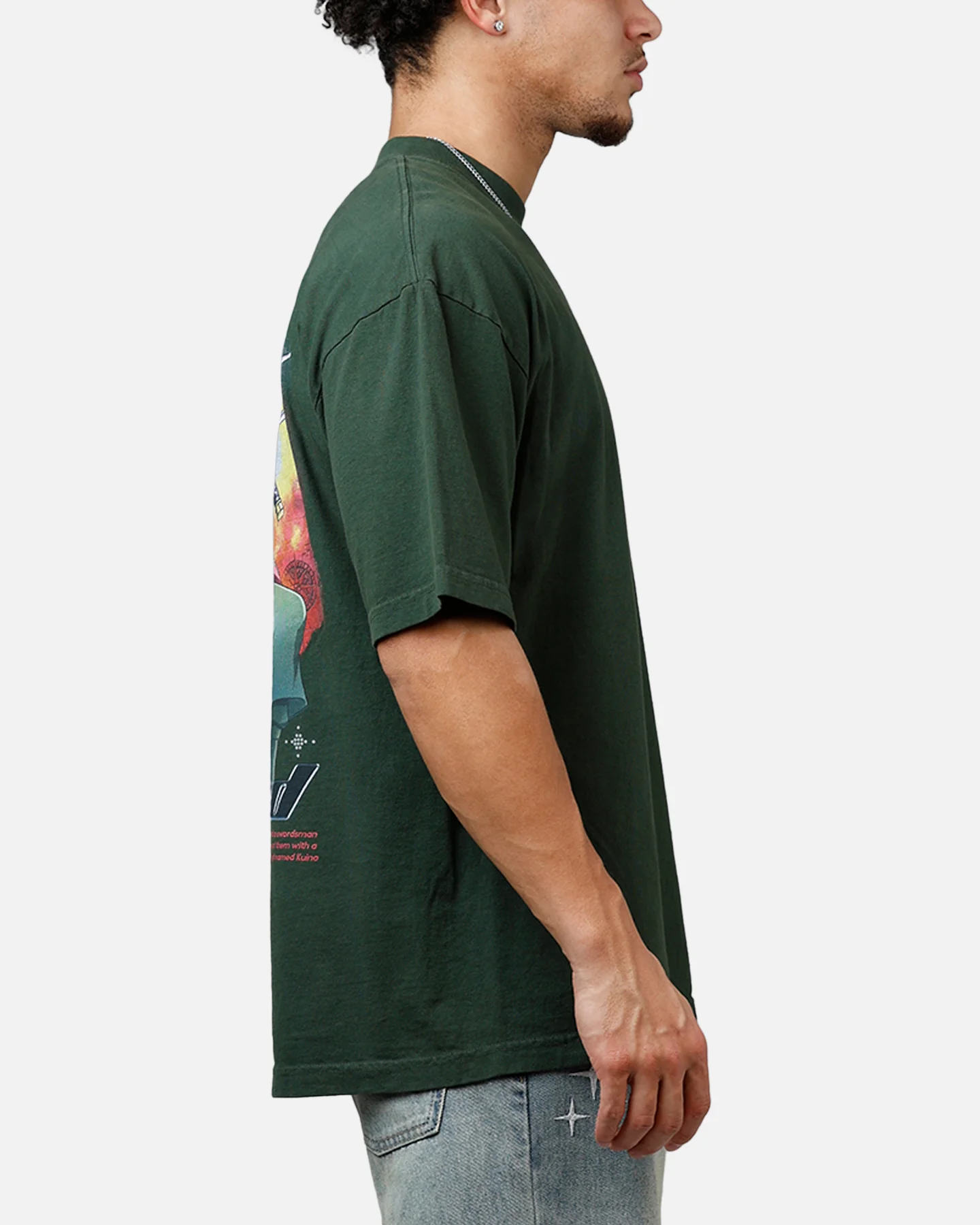 Hypland X One Piece Zoro Flame T-Shirt Green - Image 4