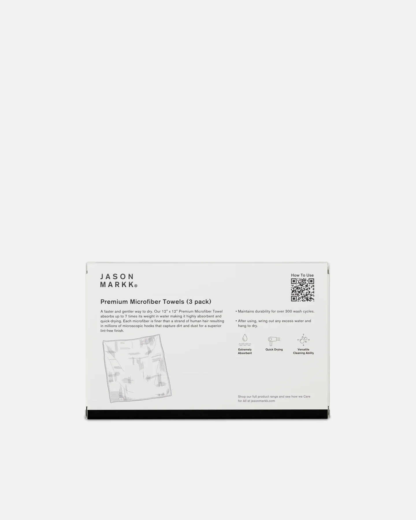 Jason Markk Premium Microfiber Towel 3 Pack White - Image 3