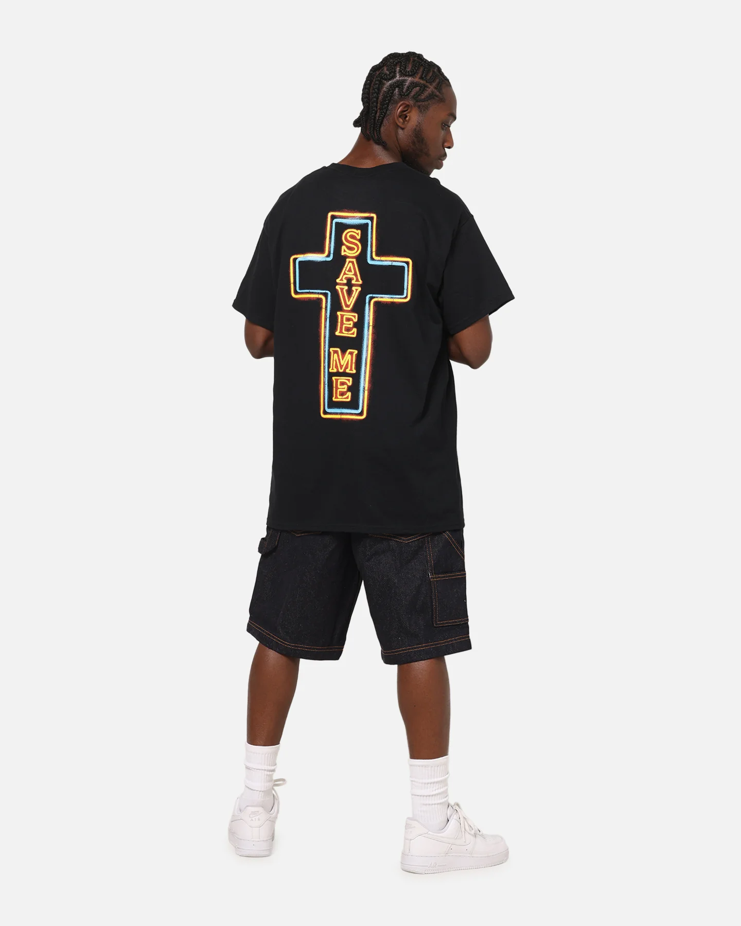 Jelly Roll Praying Neon T-Shirt Black - Image 4