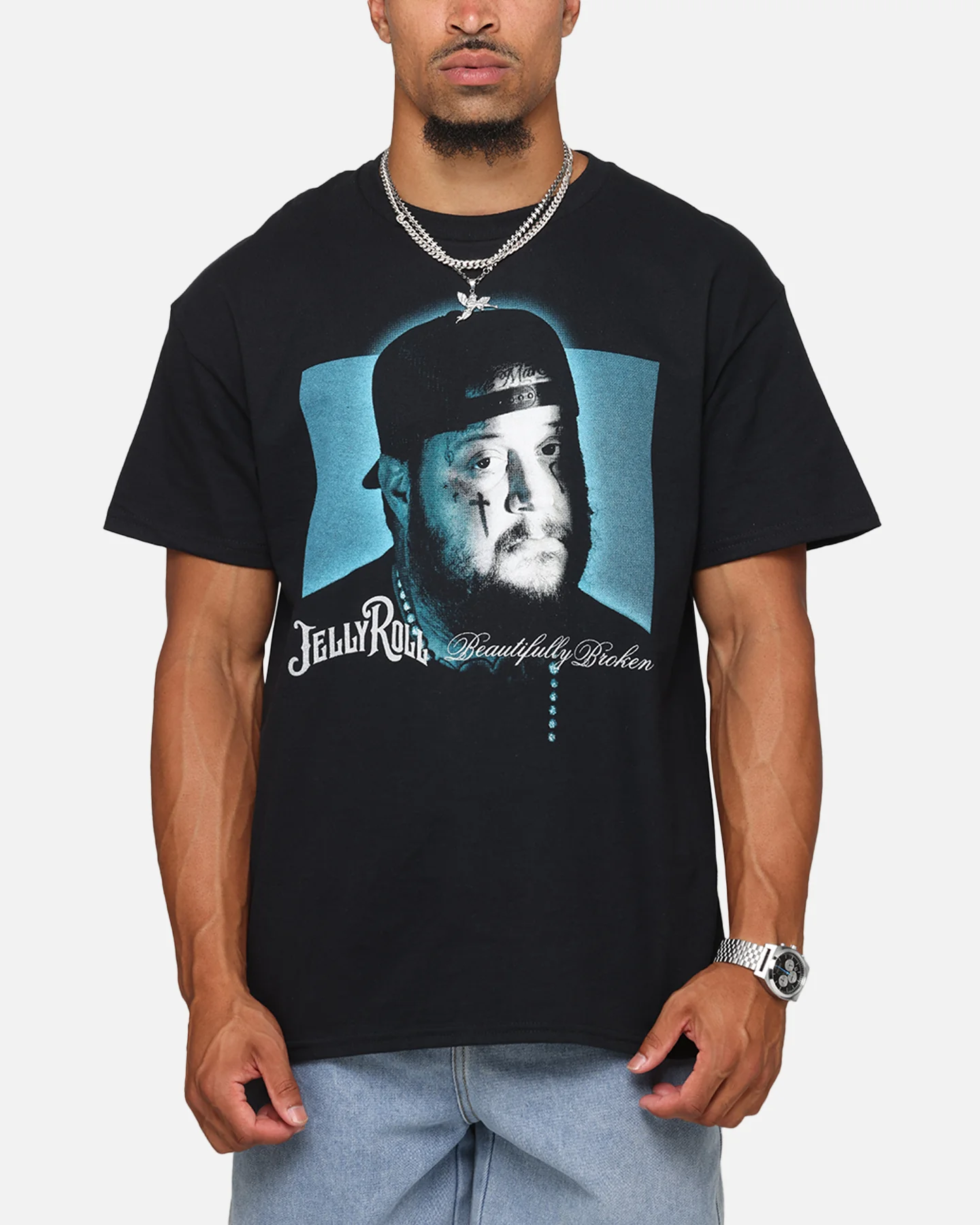 Jelly Roll Square Portrait T-Shirt Black