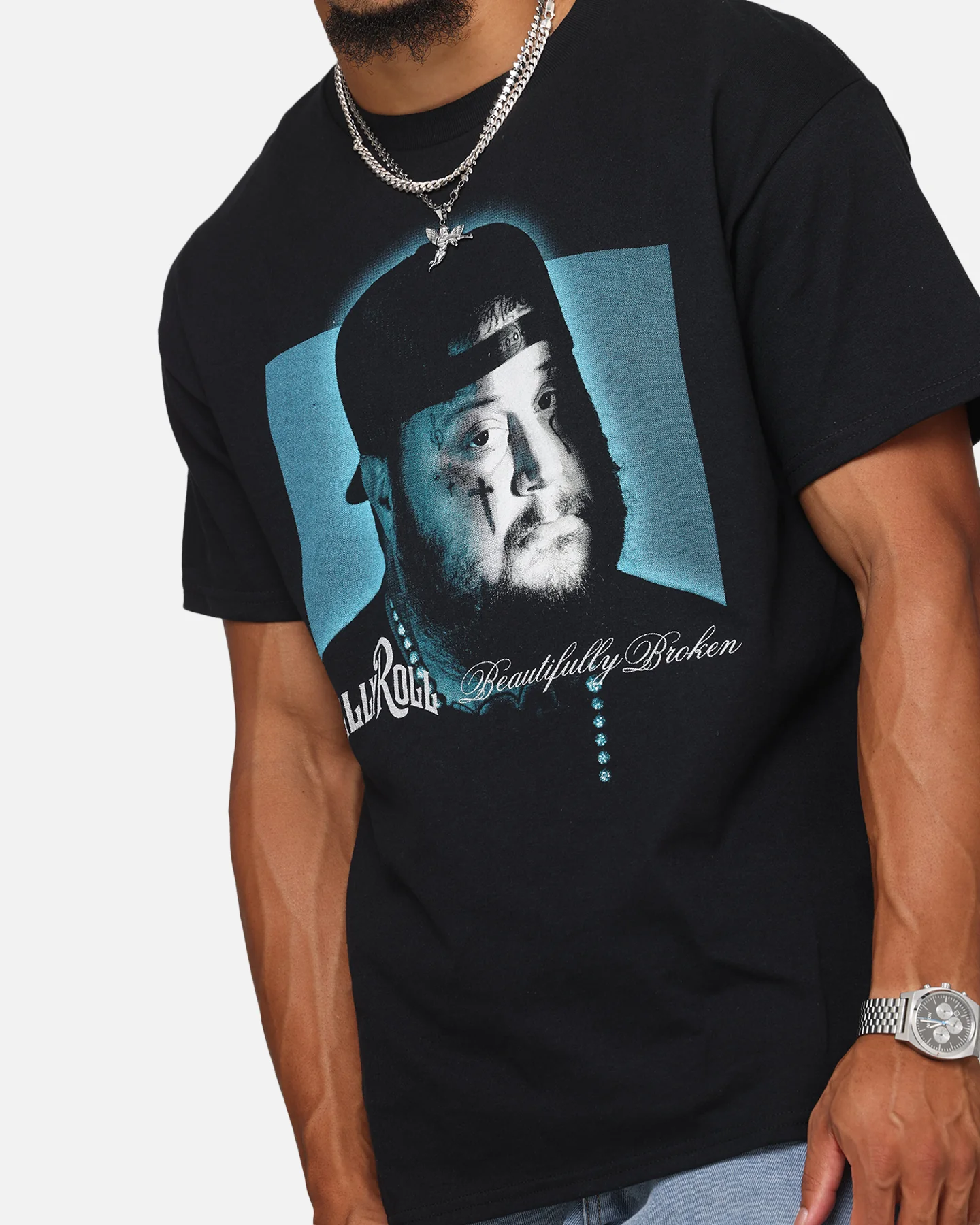 Jelly Roll Square Portrait T-Shirt Black - Image 6