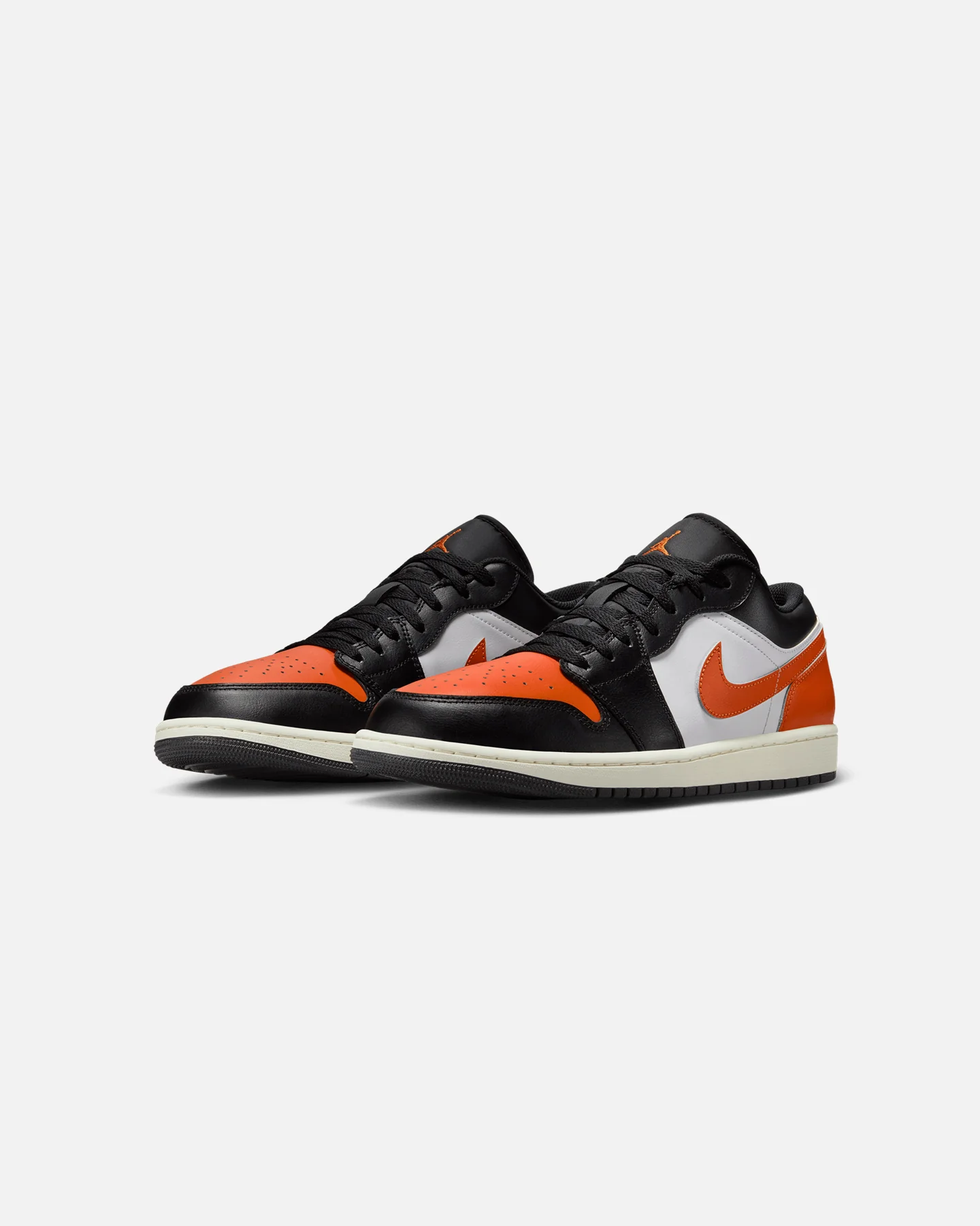 Jordan Air Jordan 1 Low "Shattered Backboard" Black/Starfish-White/Sail - Image 2