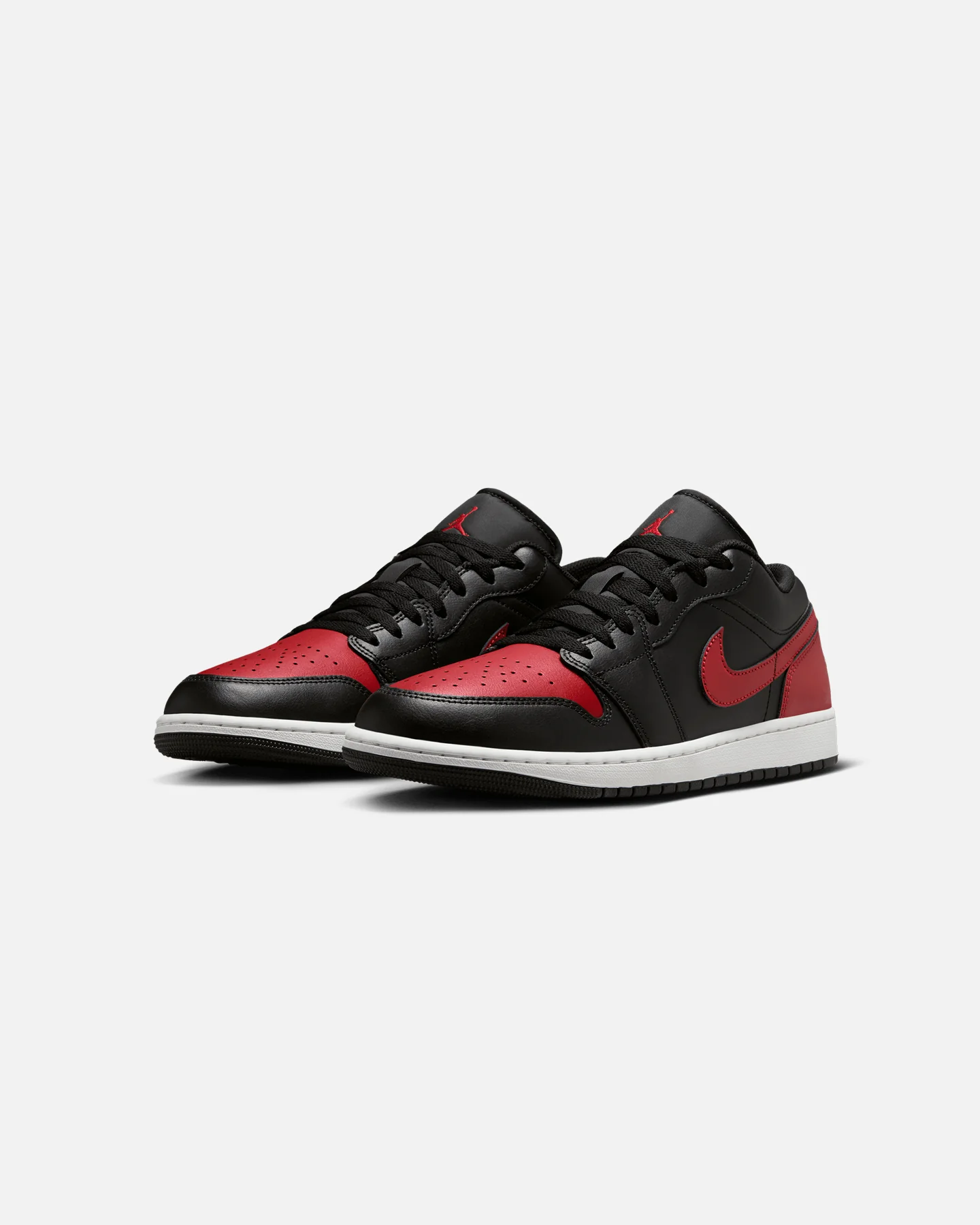 Jordan Air Jordan 1 Low "Bred" Black/Varsity Red-Summit White - Image 2