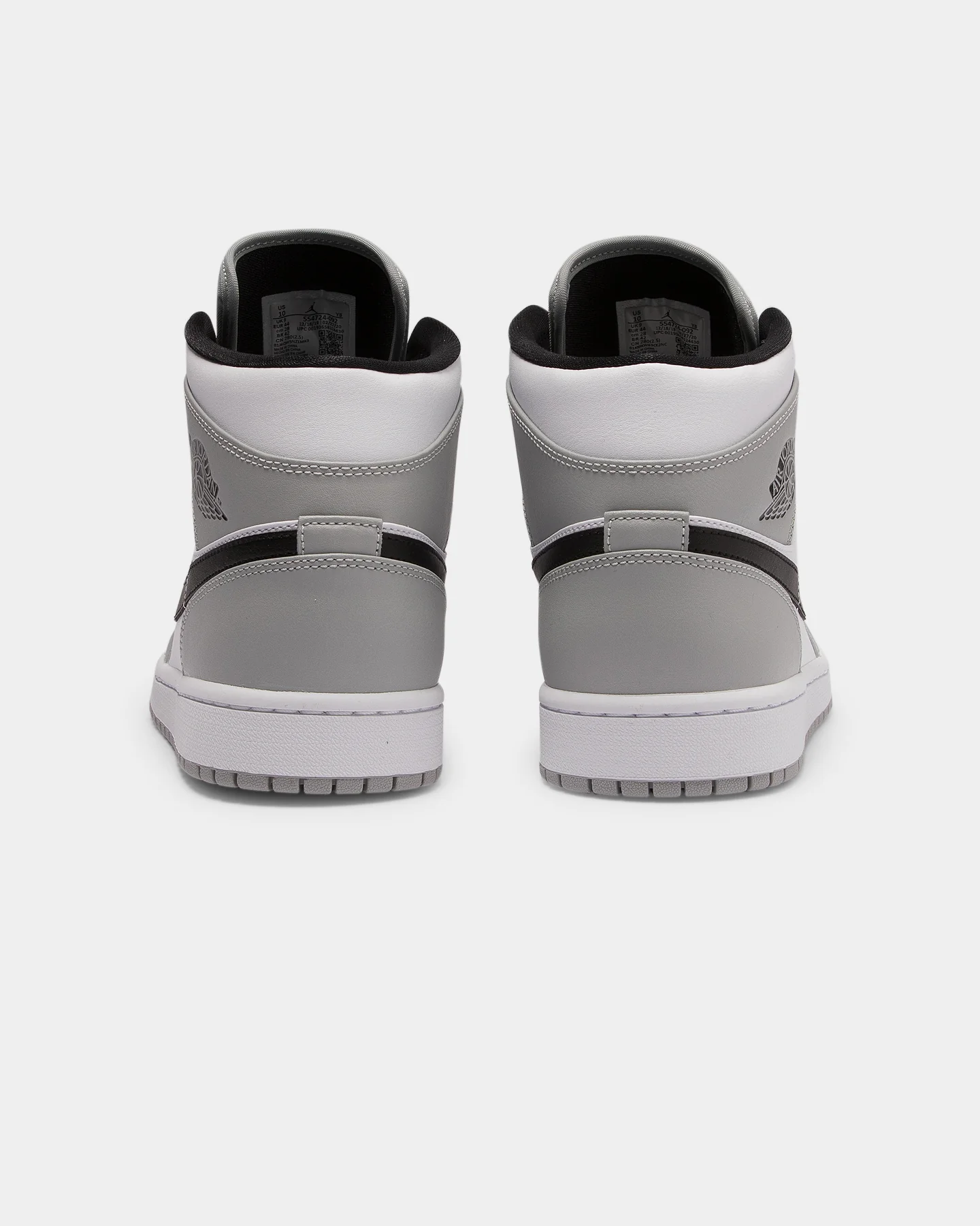 Jordan Men's Air Jordan 1 Mid 'Light Smoke Grey' Grey/Black/White - Image 3