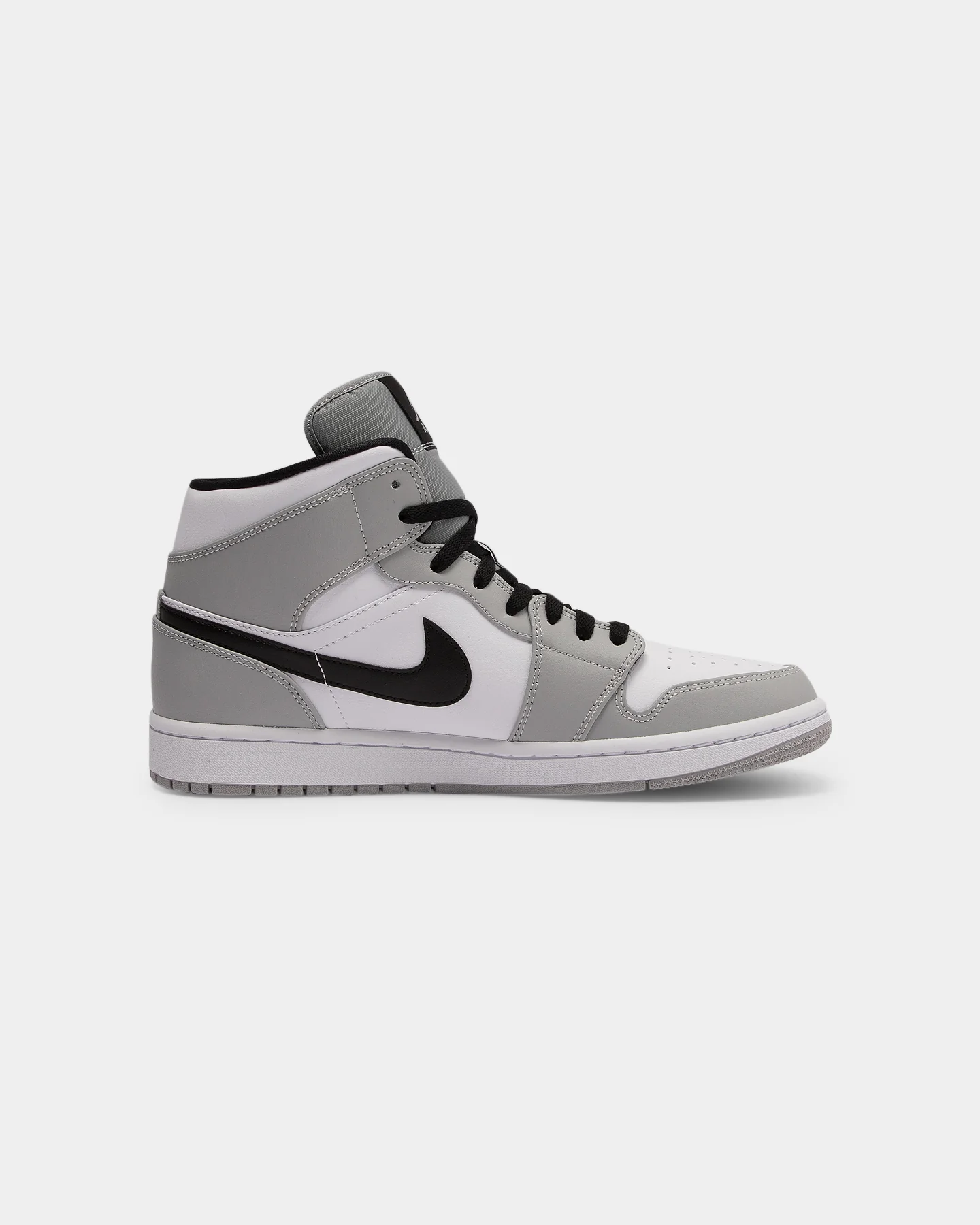 Jordan Men's Air Jordan 1 Mid 'Light Smoke Grey' Grey/Black/White - Image 4