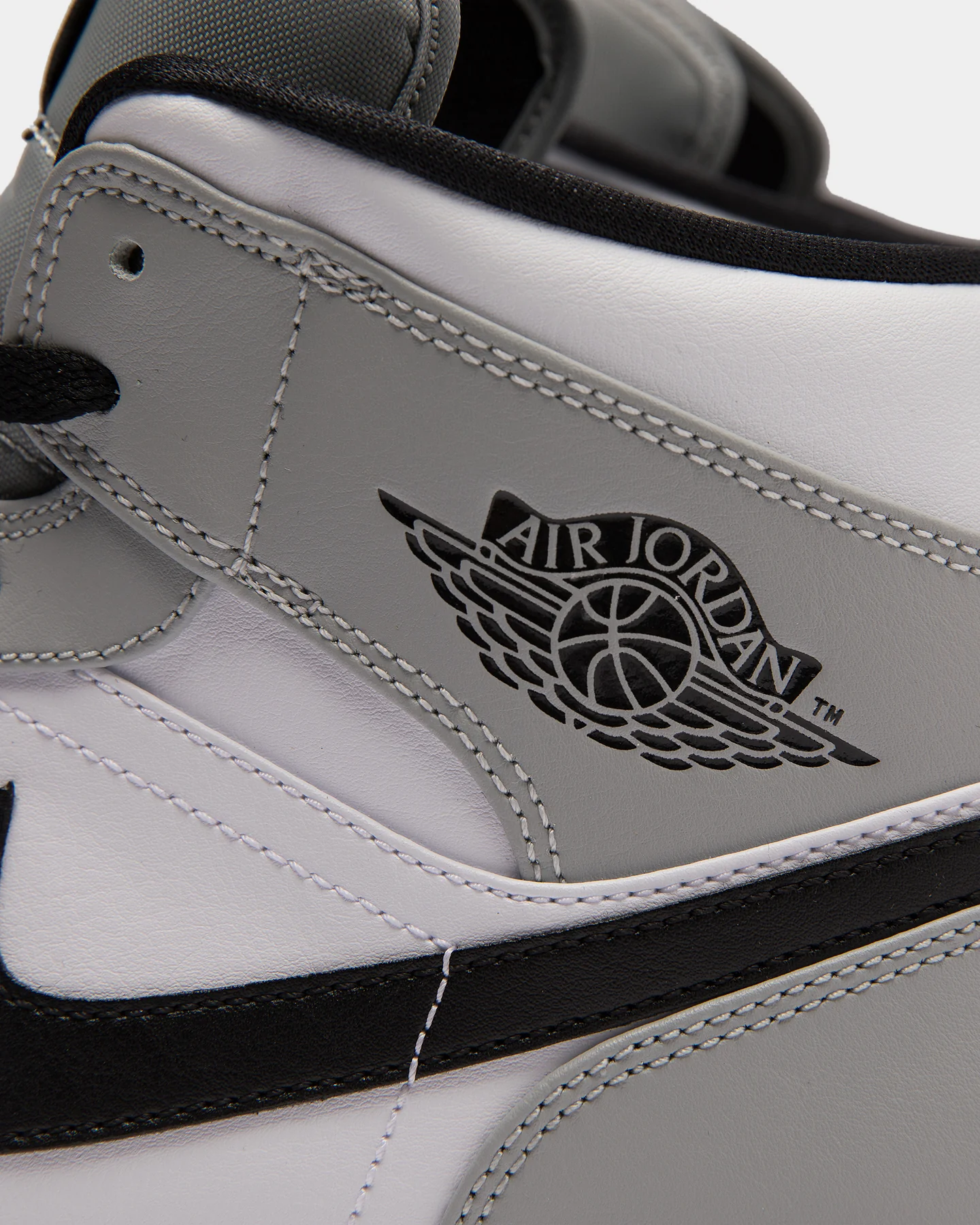 Jordan Men's Air Jordan 1 Mid 'Light Smoke Grey' Grey/Black/White - Image 7