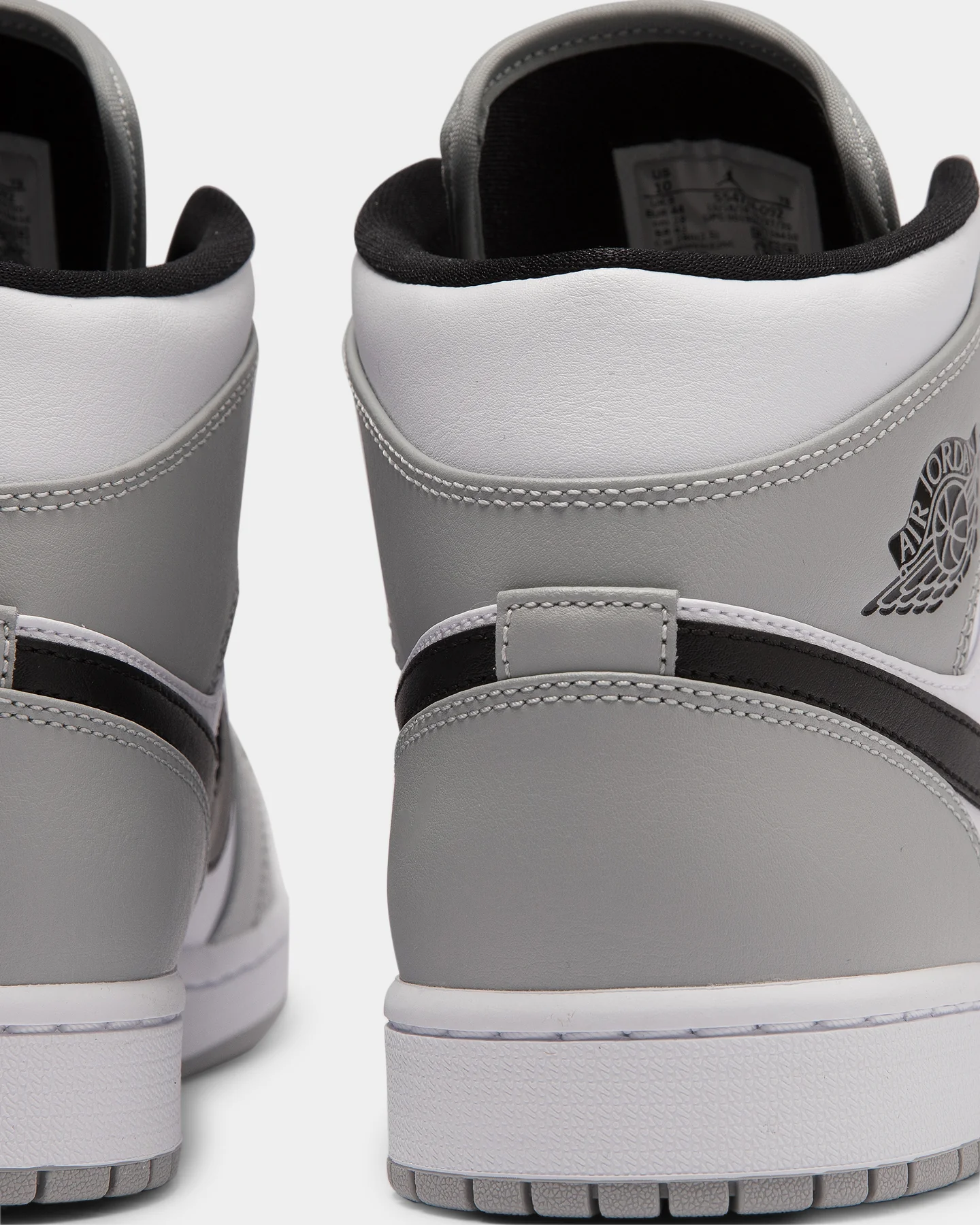 Jordan Men's Air Jordan 1 Mid 'Light Smoke Grey' Grey/Black/White - Image 8