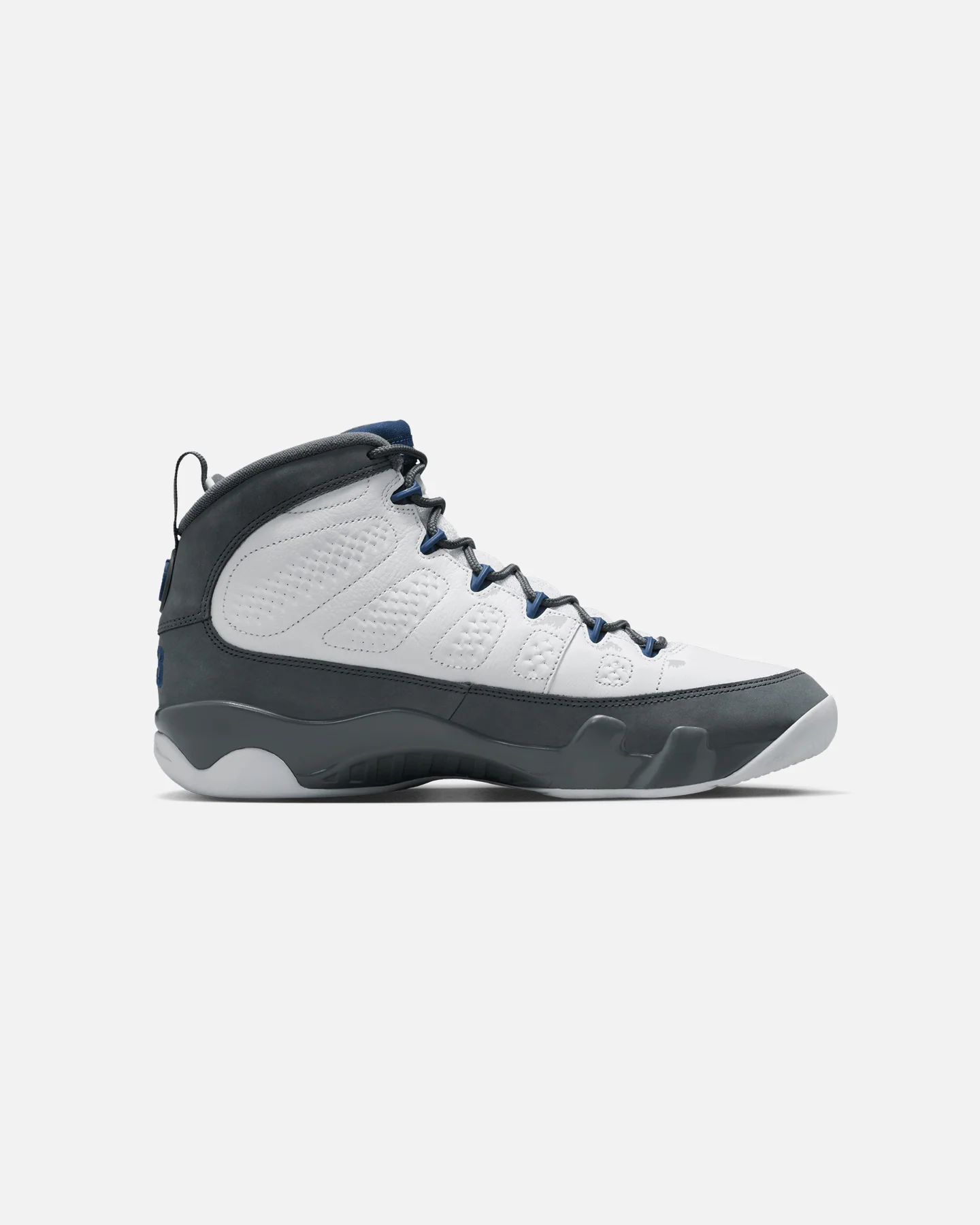 Jordan Air Jordan 9 Retro "Flint Grey" White/French Blue-Flint Grey - Image 4