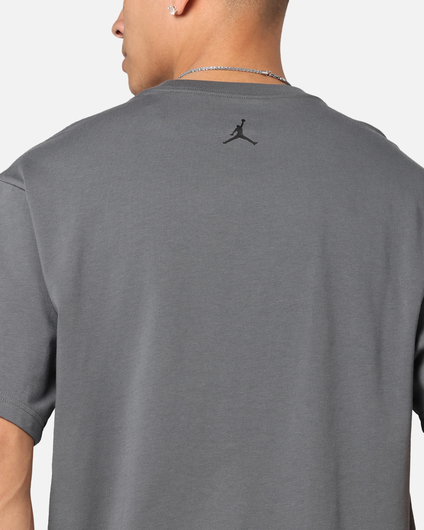 Jordan Brand Sneaker Patch Crewneck T-Shirt Black/Grey - Image 7