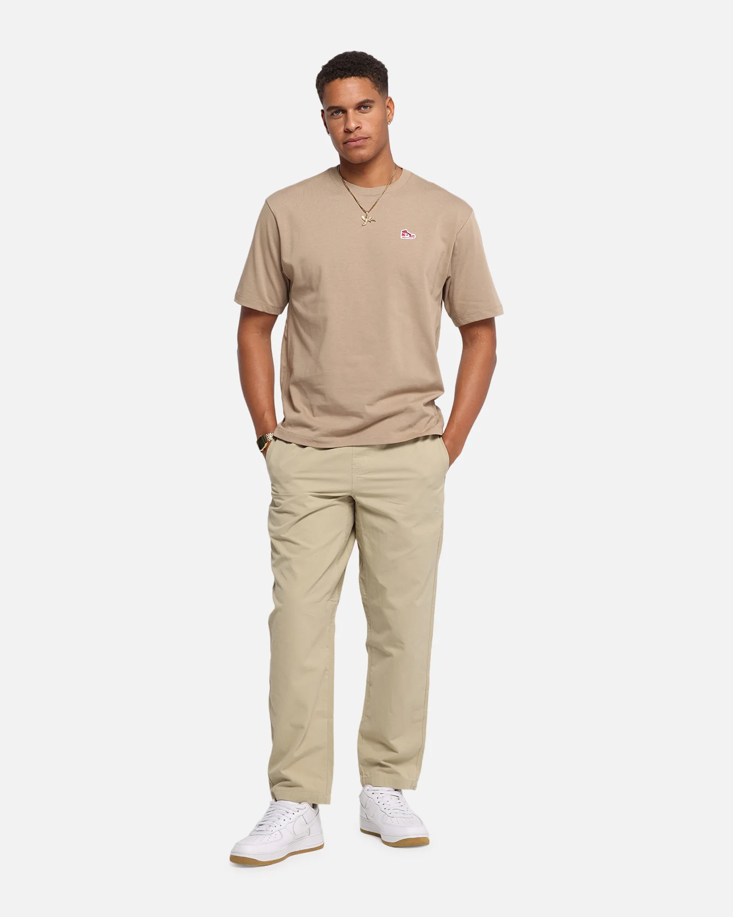 Jordan Brand Sneaker Patch Crewneck T-Shirt Desert Camo/Black - Image 2