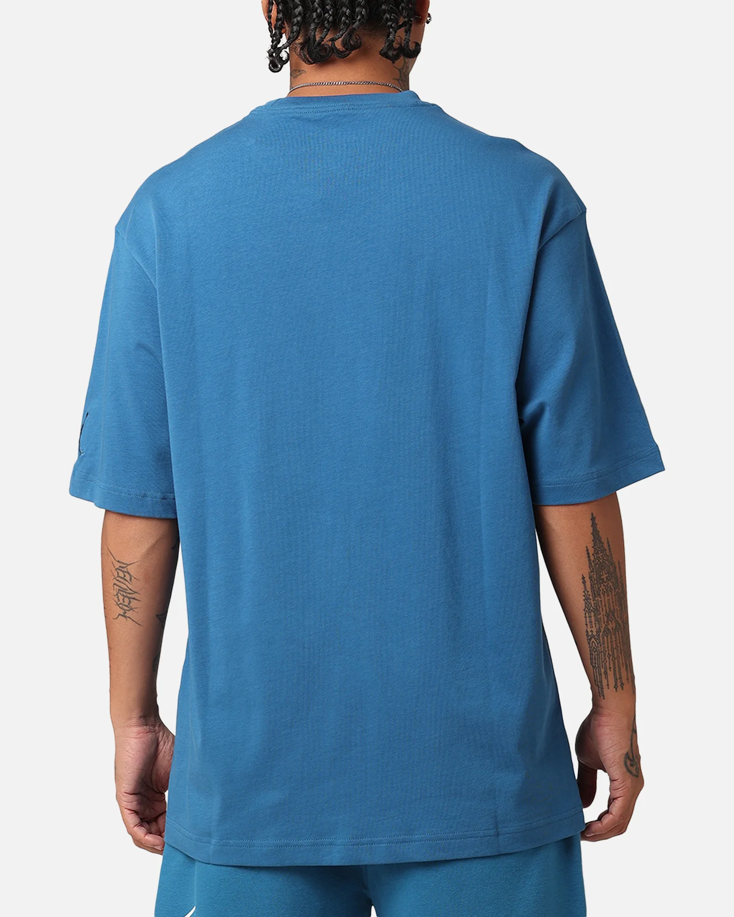 Jordan Brand Sneaker Patch Crewneck T-Shirt Industrial Blue - Image 4