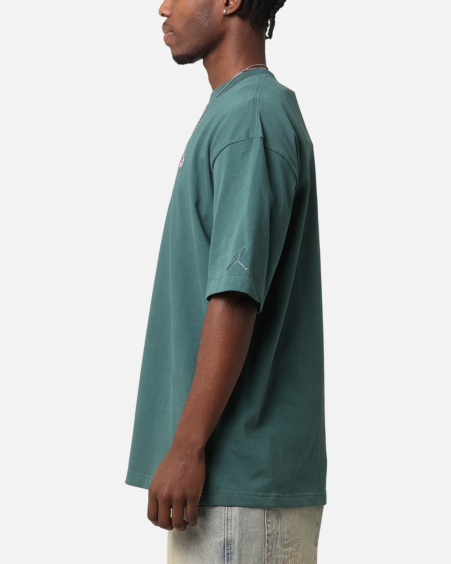 Jordan Brand Sneaker Patch Crewneck T-Shirt Oxidized Green - Image 5