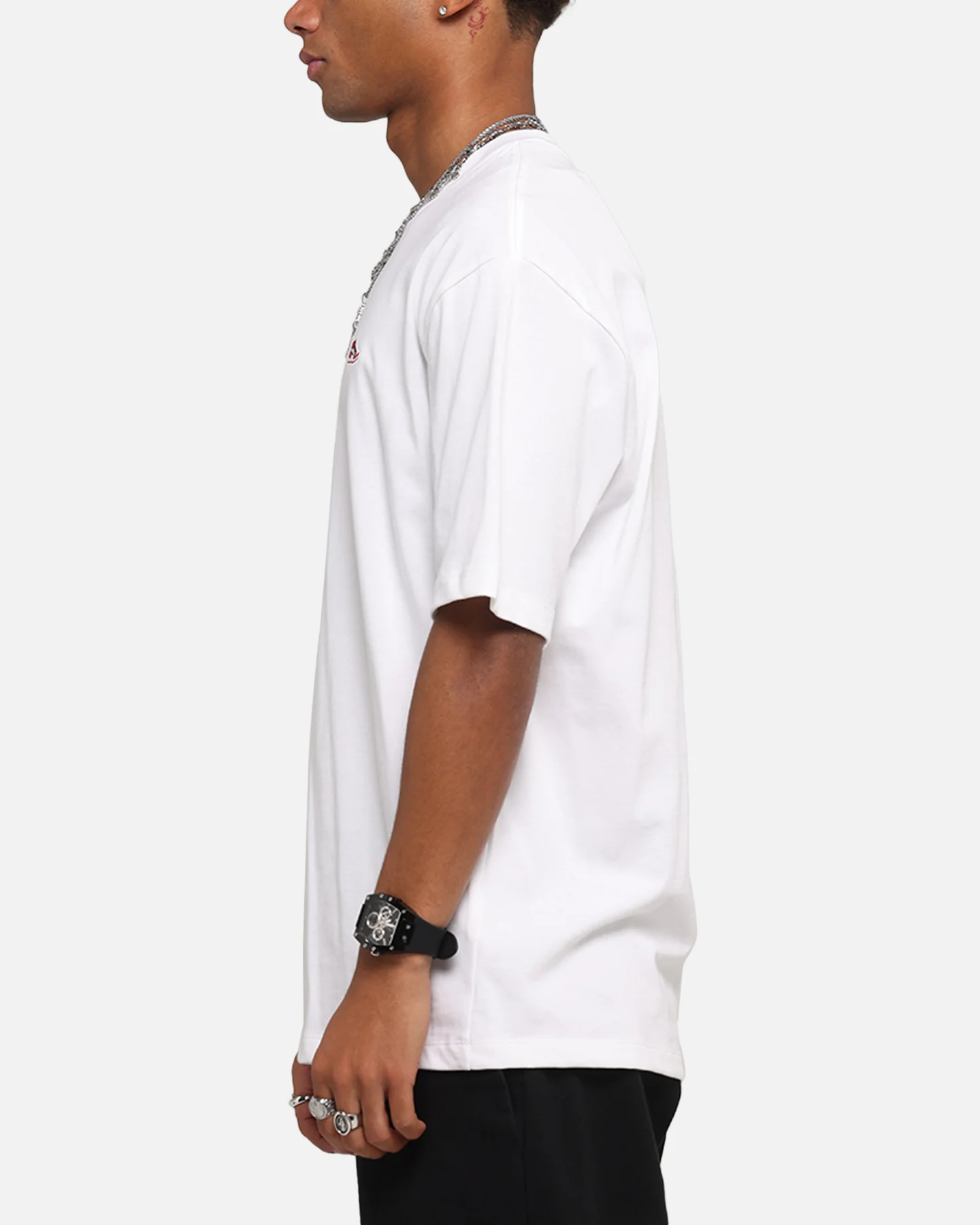 Jordan Brand Sneaker Patch Crewneck T-Shirt White/Varsity Red - Image 5