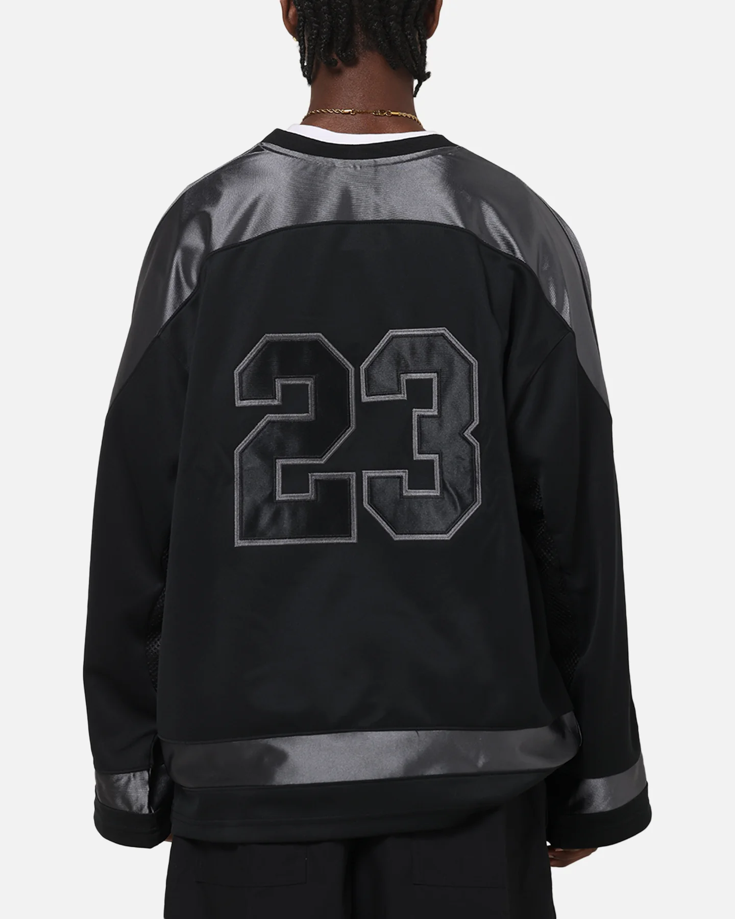 Jordan Brooklyn Collegiate Hockey Jersey Black/Iron Grey - Image 2
