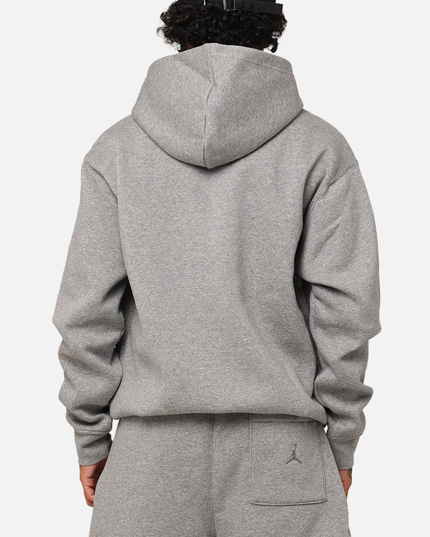 Jordan Brooklyn Fleece Printed Pullover Hoodie Carbon Heather - Image 3