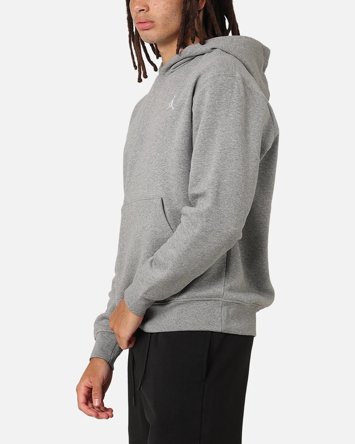 Jordan Brooklyn Fleece Pullover Hoodie Carbon Heather/White - Image 5