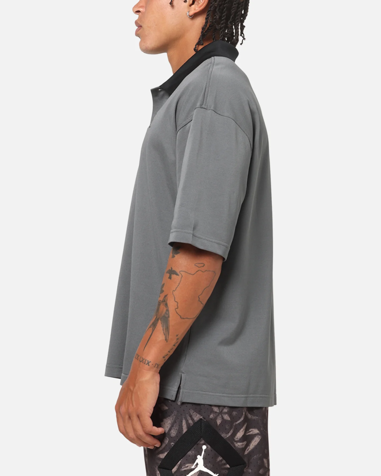 Jordan Brooklyn Polo Top Iron Grey - Image 5