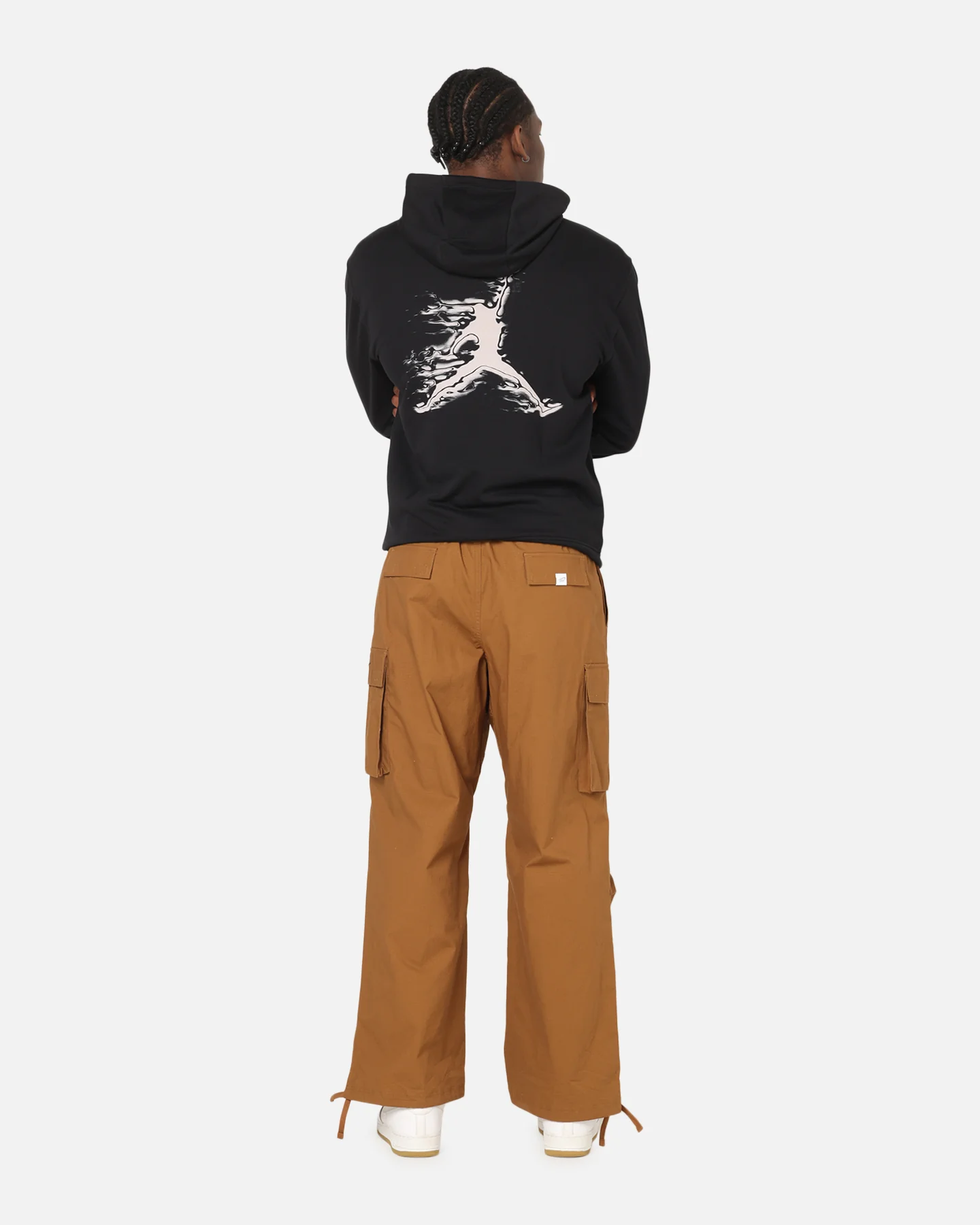 Jordan Dri-FIT Graphic Pullover Hoodie Black/White - Image 3