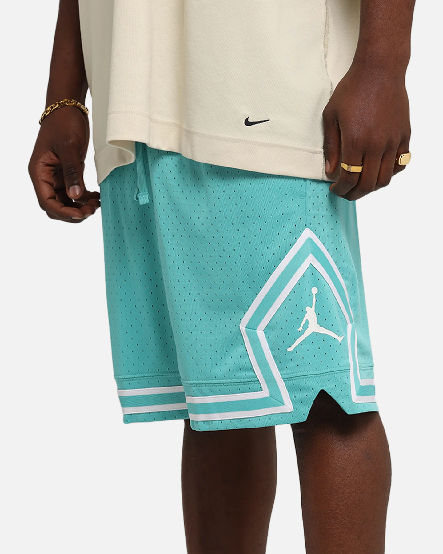 Jordan Dri-FIT Sport Diamond Shorts Teal/White - Image 3