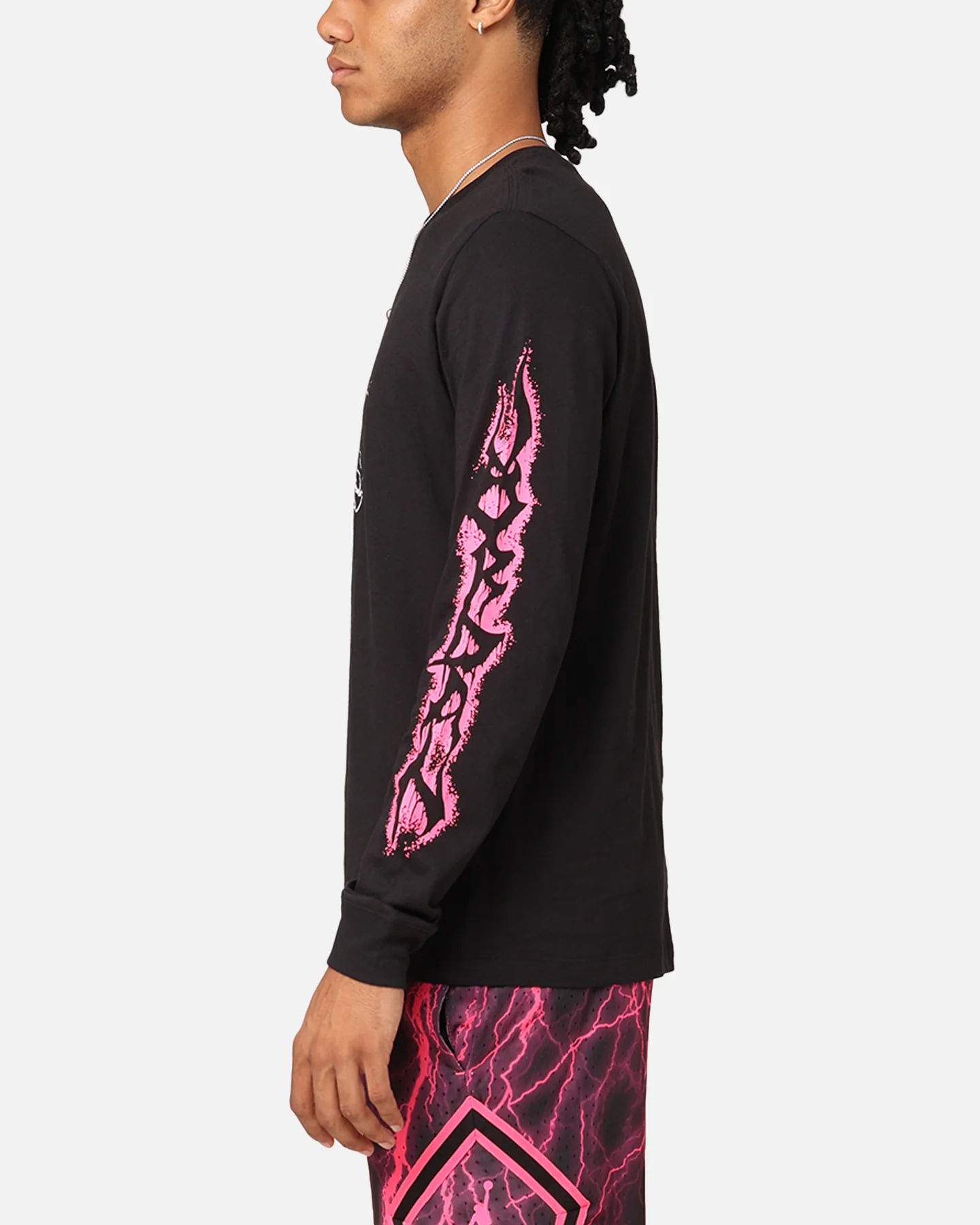 Jordan Dri-FIT Sport Long Sleeve Graphic T-Shirt Black/Hyper Pink - Image 5