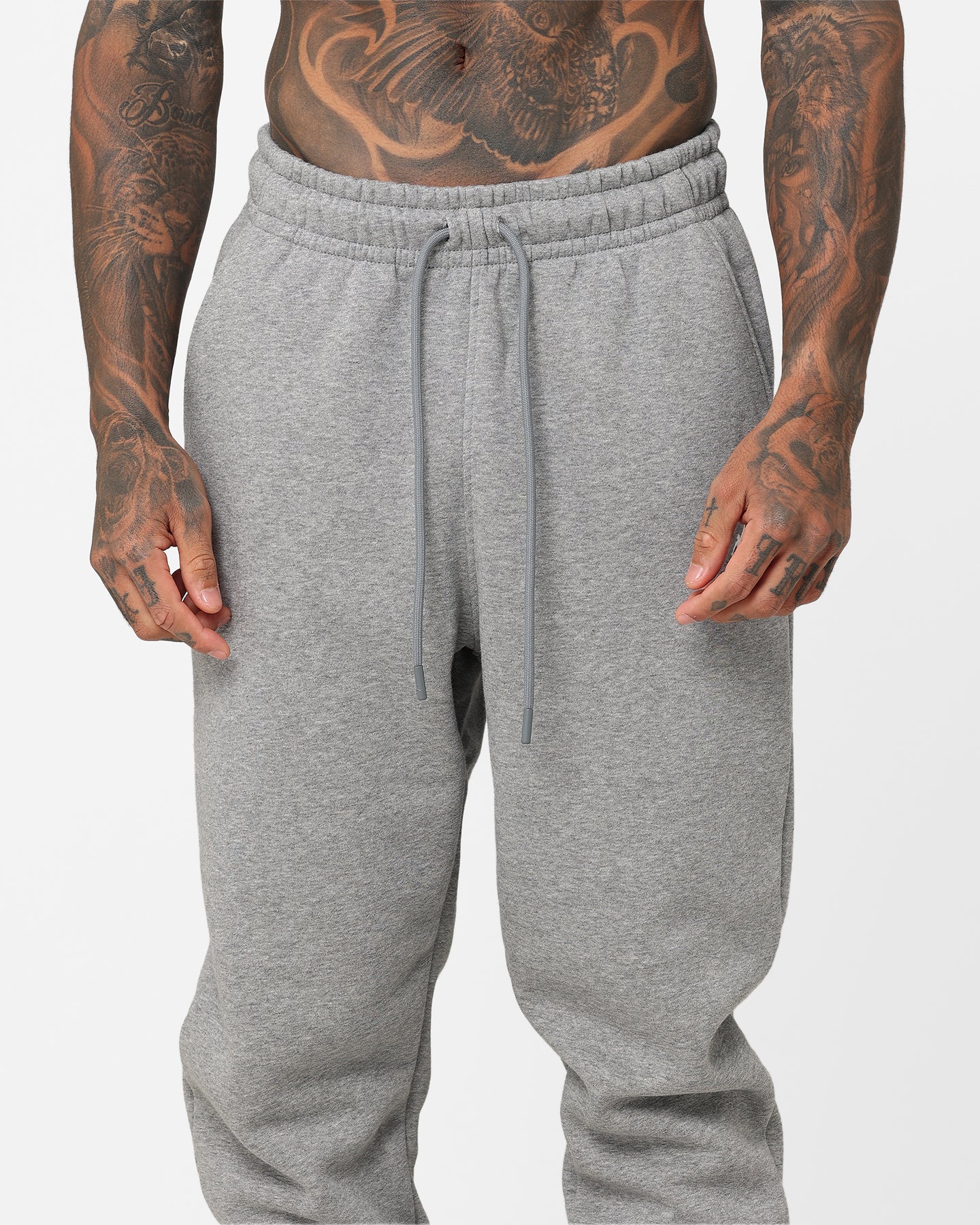 Jordan Essentials Fleece Tracksuit Pants Carbon Heather/White - Image 7
