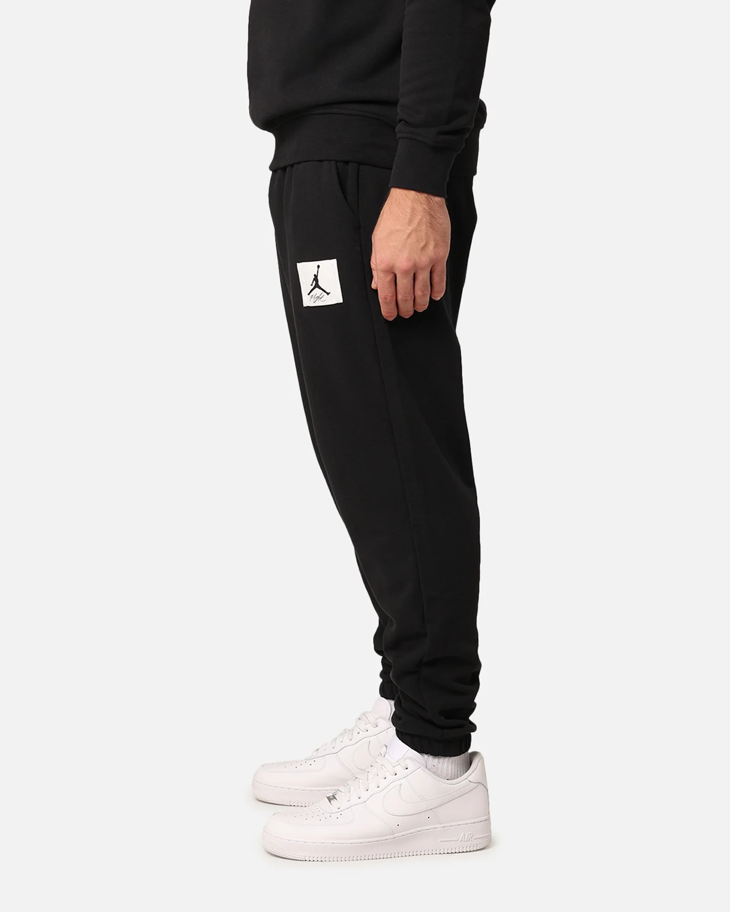 Jordan Essentials Statement Flight Fleece Sweatpants Black/Sail - Image 6