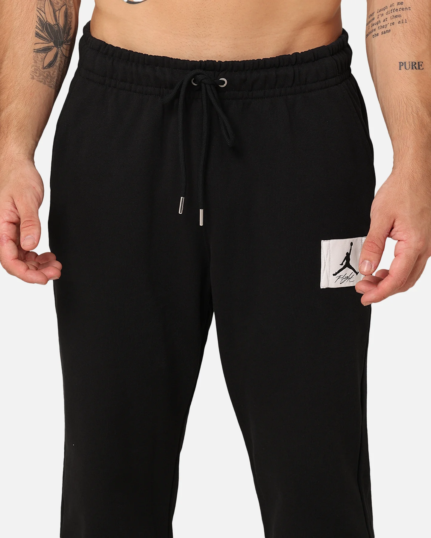Jordan Essentials Statement Flight Fleece Sweatpants Black/Sail - Image 7