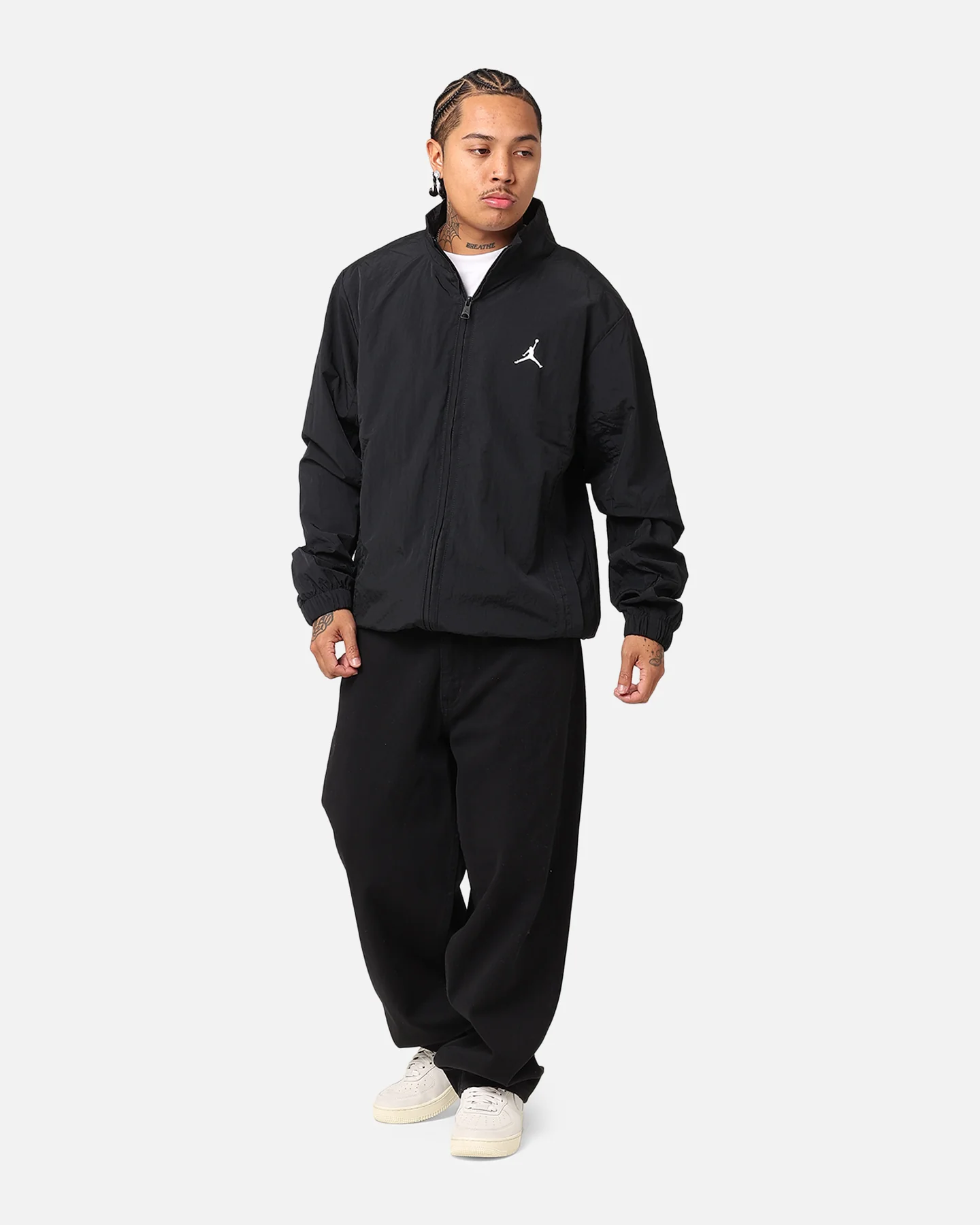 Jordan Essentials Woven Jacket Black/Black/White - Image 3