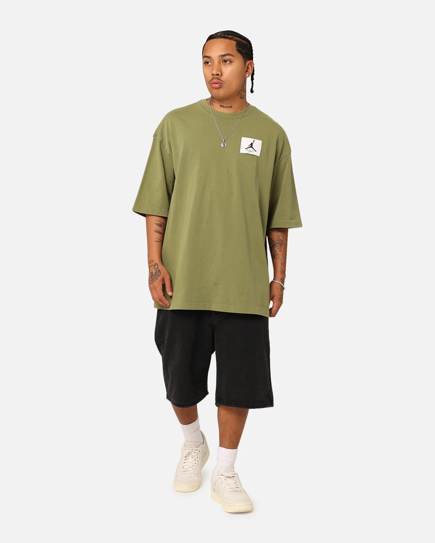 Jordan Flight Essentials Oversized T-Shirt Sky J Light Olive - Image 2